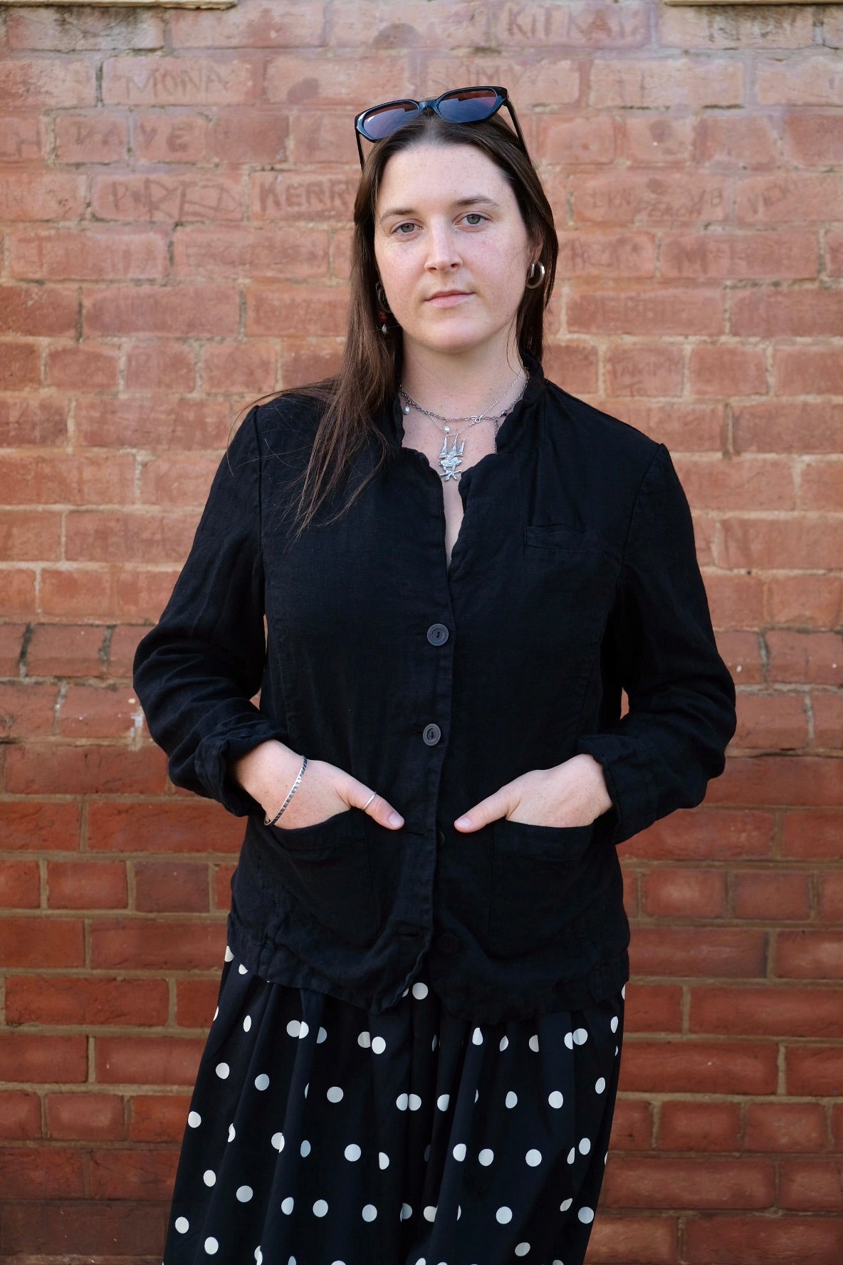 Lila Fitted Blazer - European Linen - Black