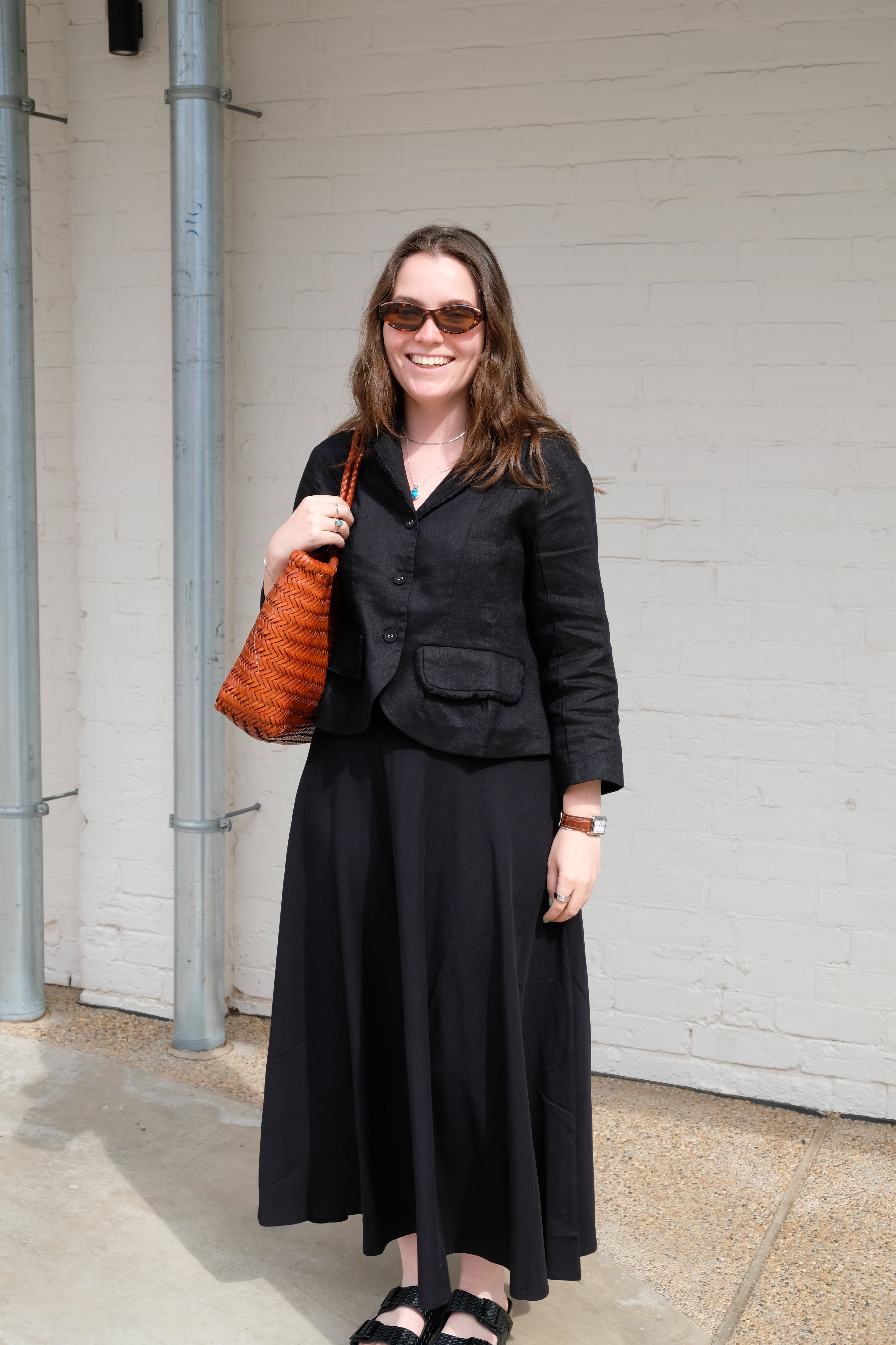 Ouna Jacket - Black Linen