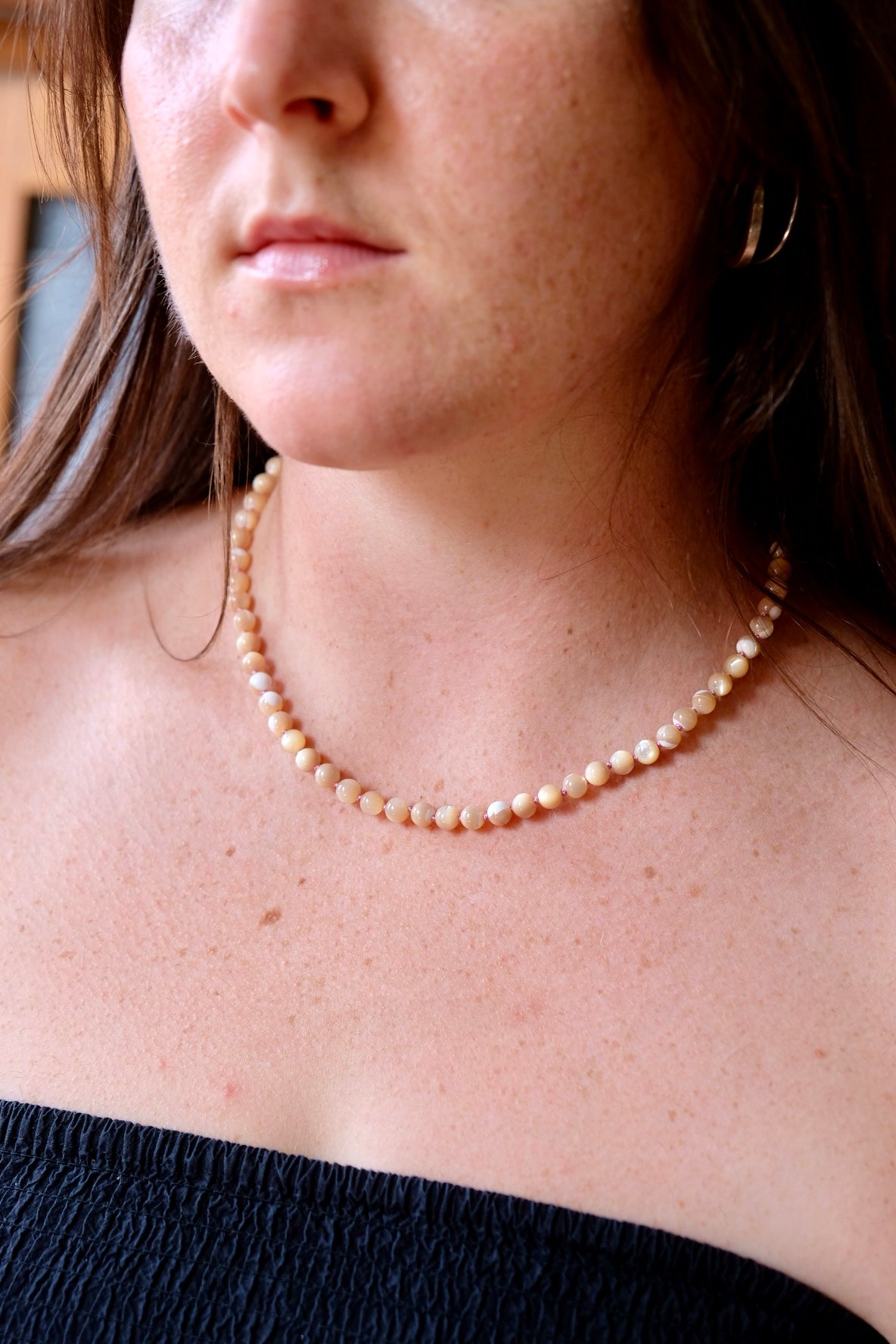 Garden necklace - mother of pearl