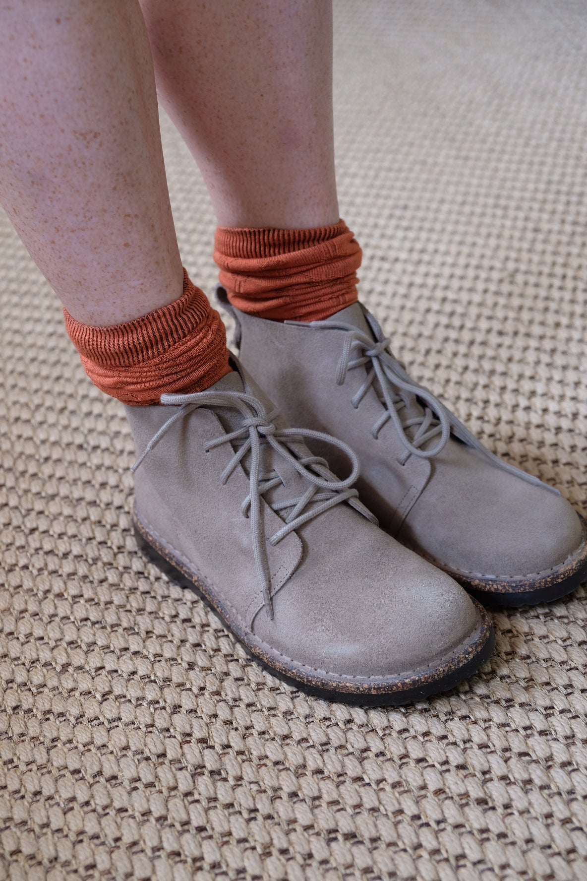 Uppsala Mid Taupe Suede Leather