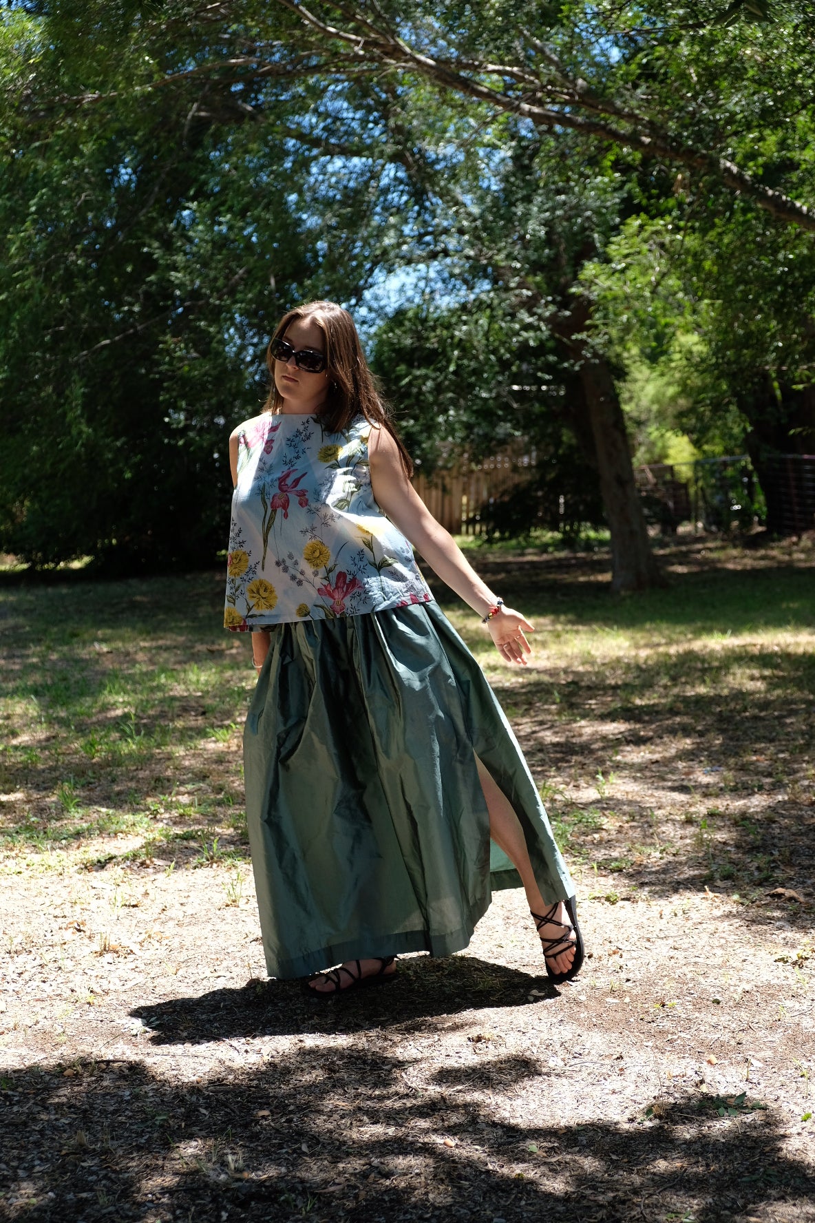 Tallulah Silk Skirt - Abyss