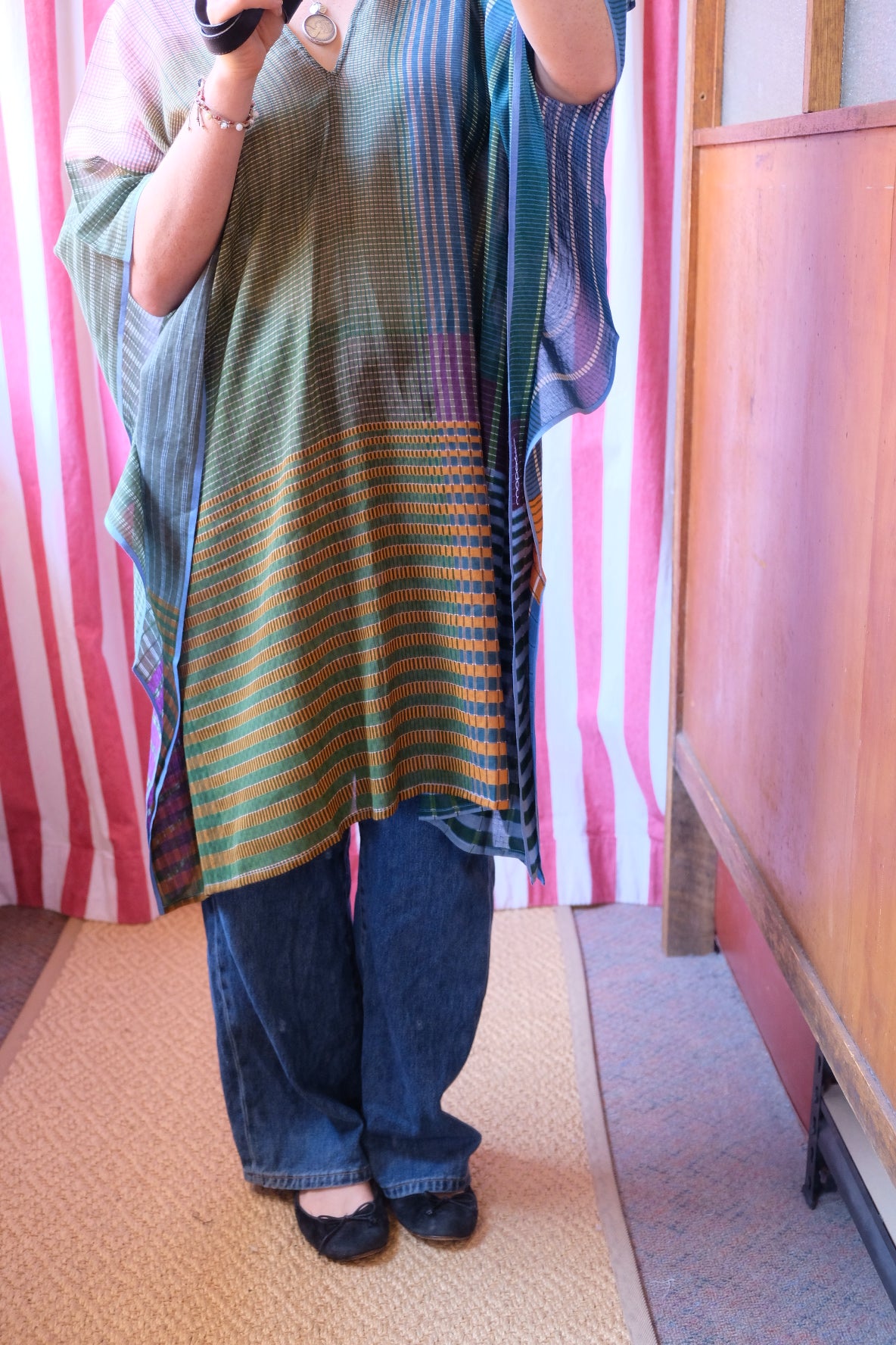 JASON VIBRANT BLUE PURPLE SHORT BEACH Kaftan