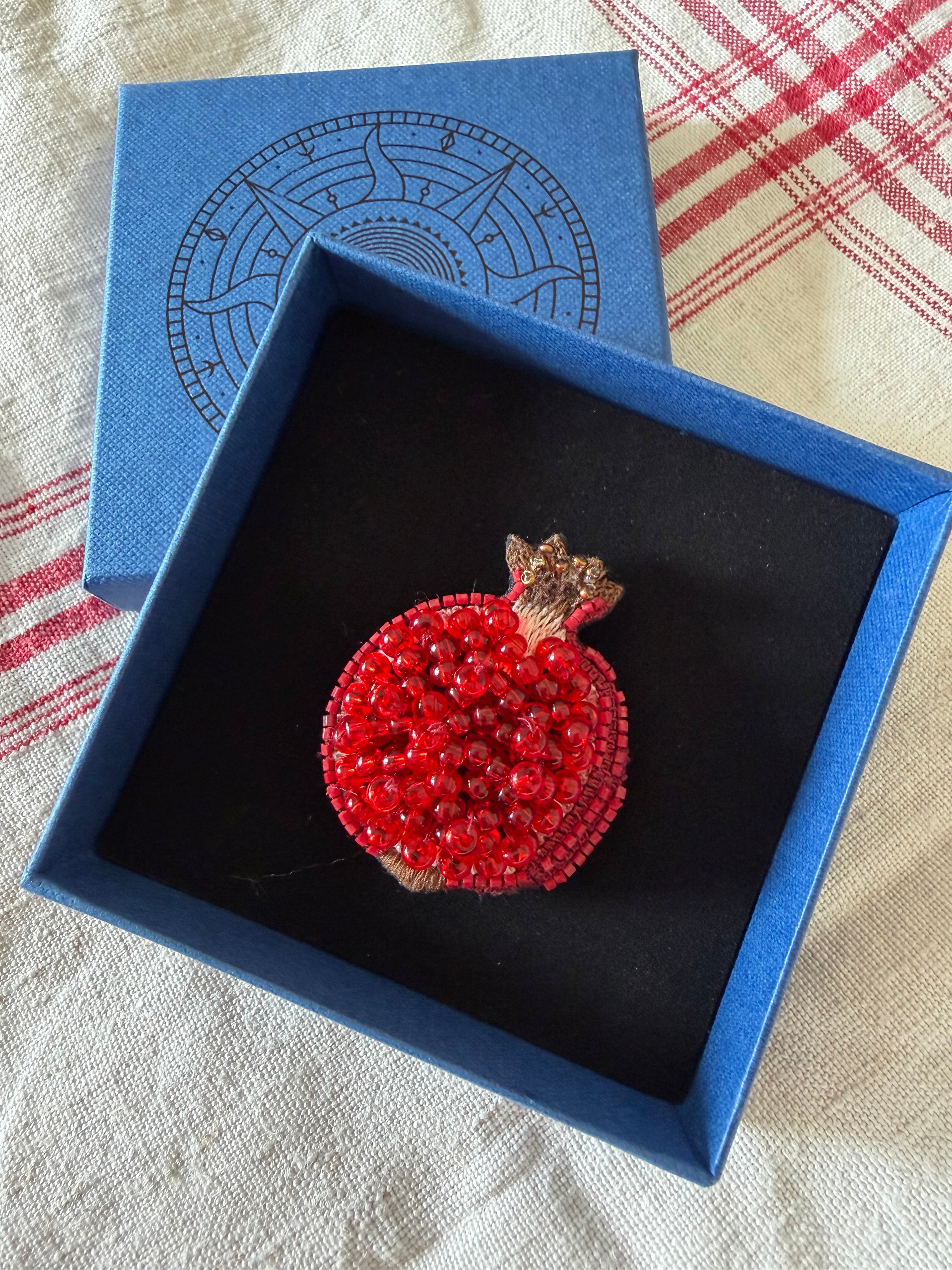 Pomegranate brooch