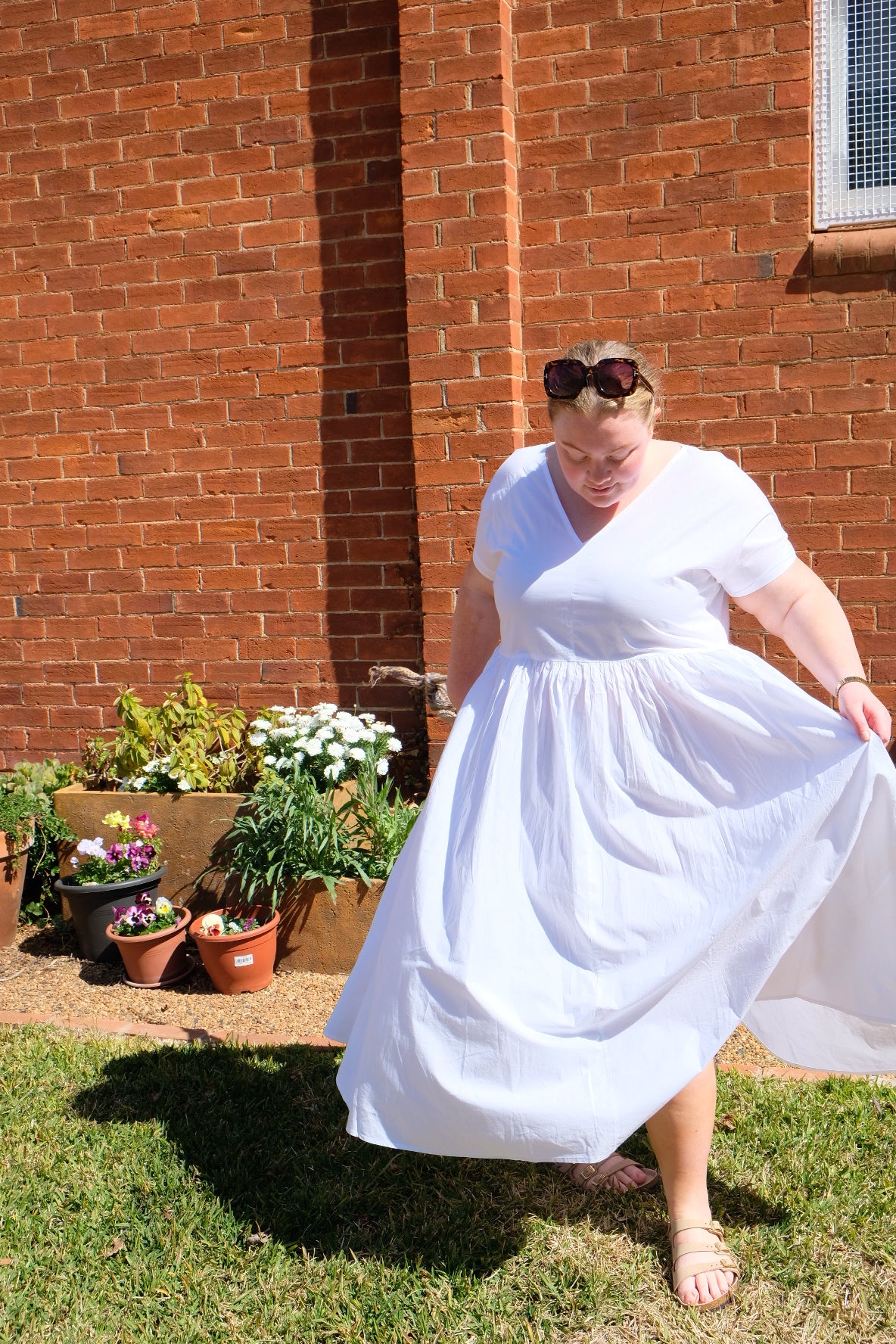 Flossie Dress Cotton Poplin - White