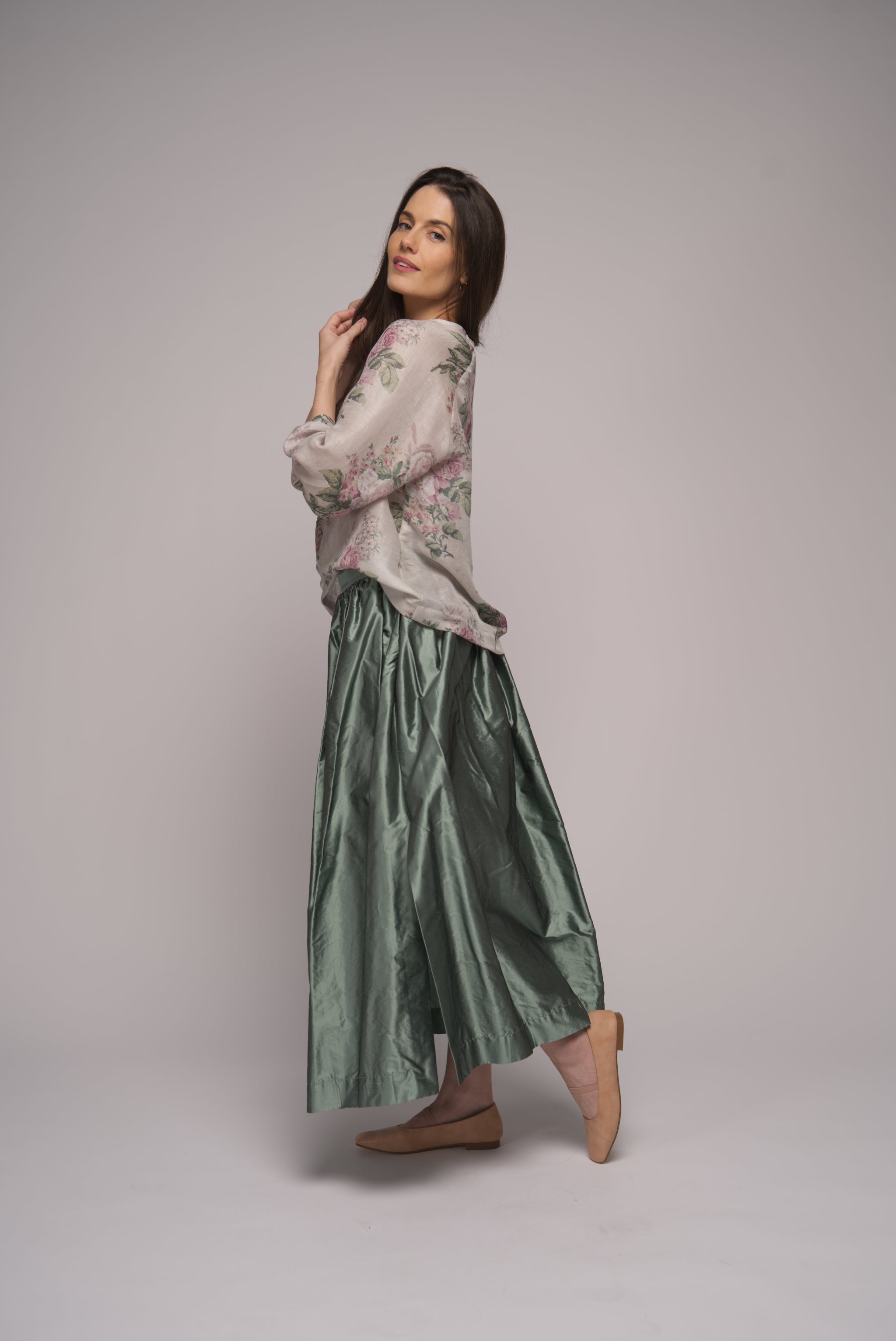 Tallulah Silk Skirt - Abyss