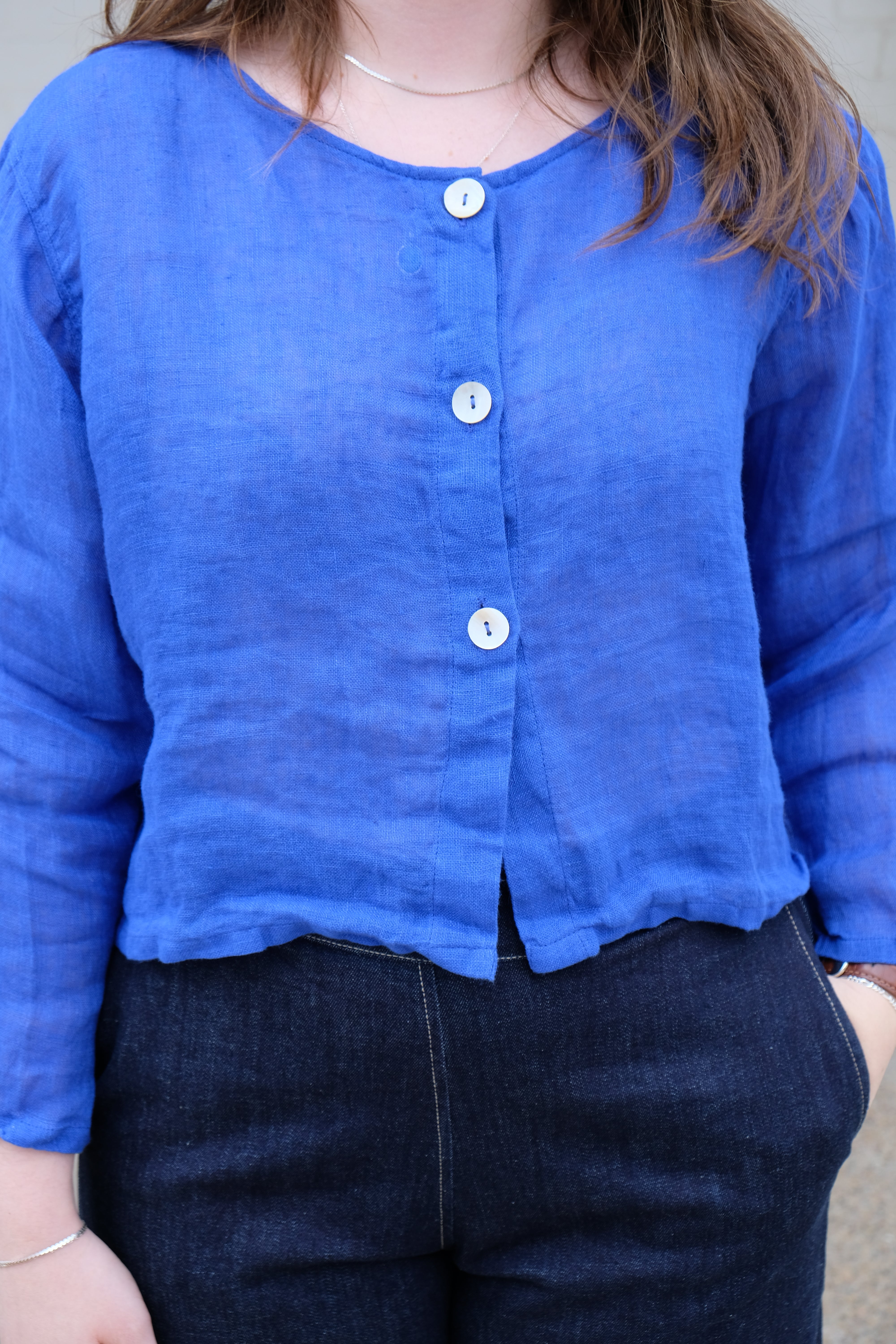 Doto Jacket - Gauze Linen - Cobalt
