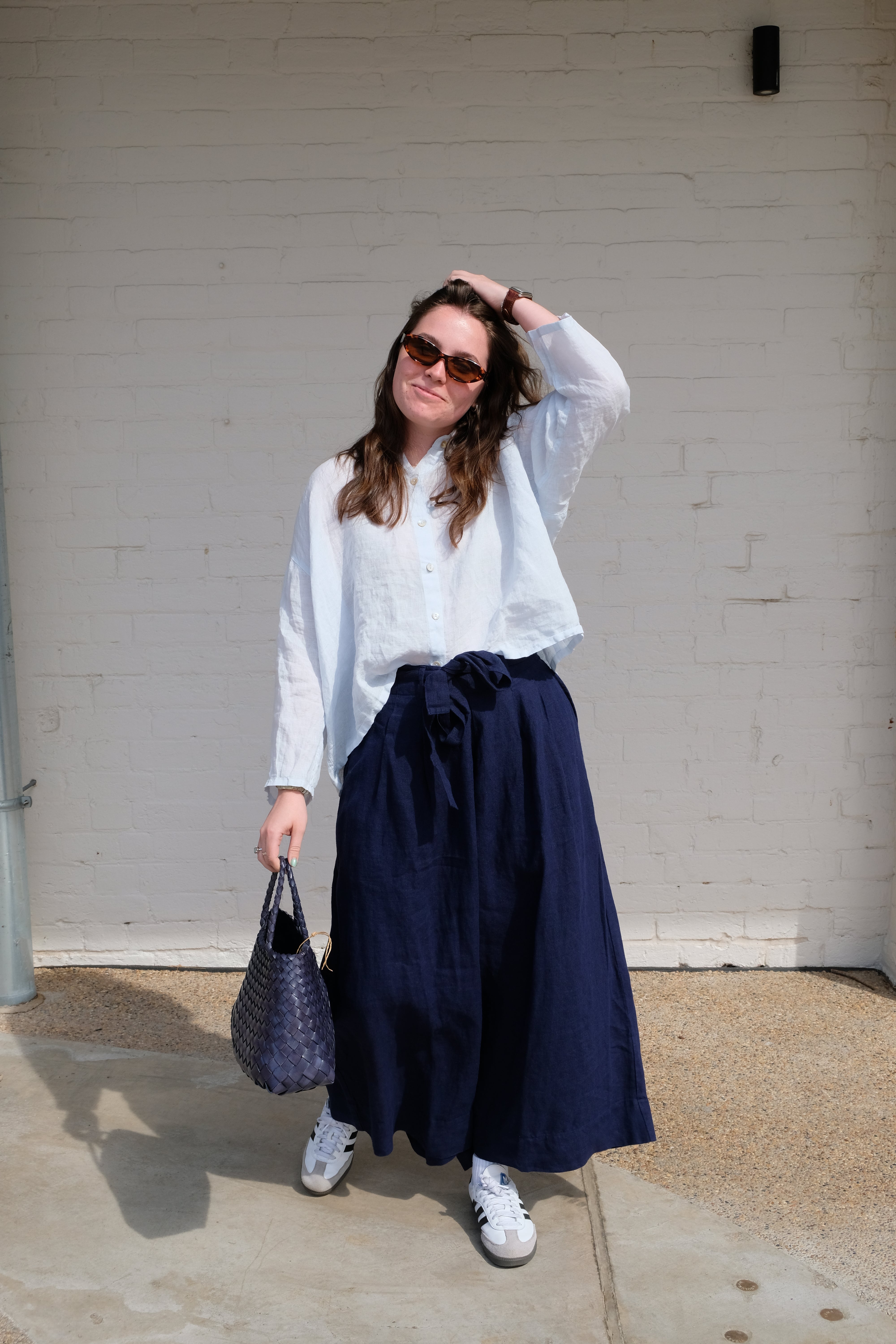 Harriet Trousers - Linen - Indigo