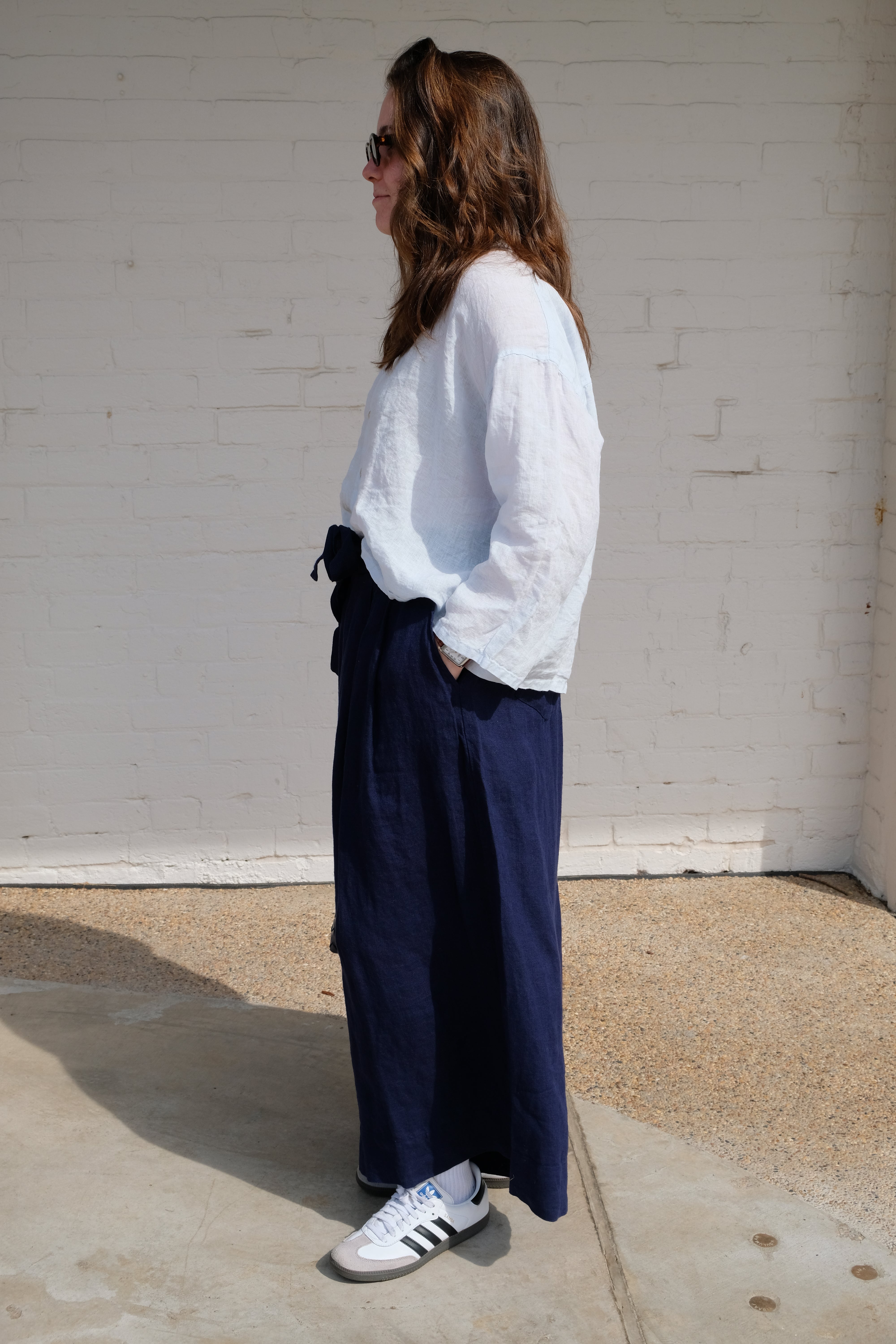 Harriet Trousers - Linen - Indigo