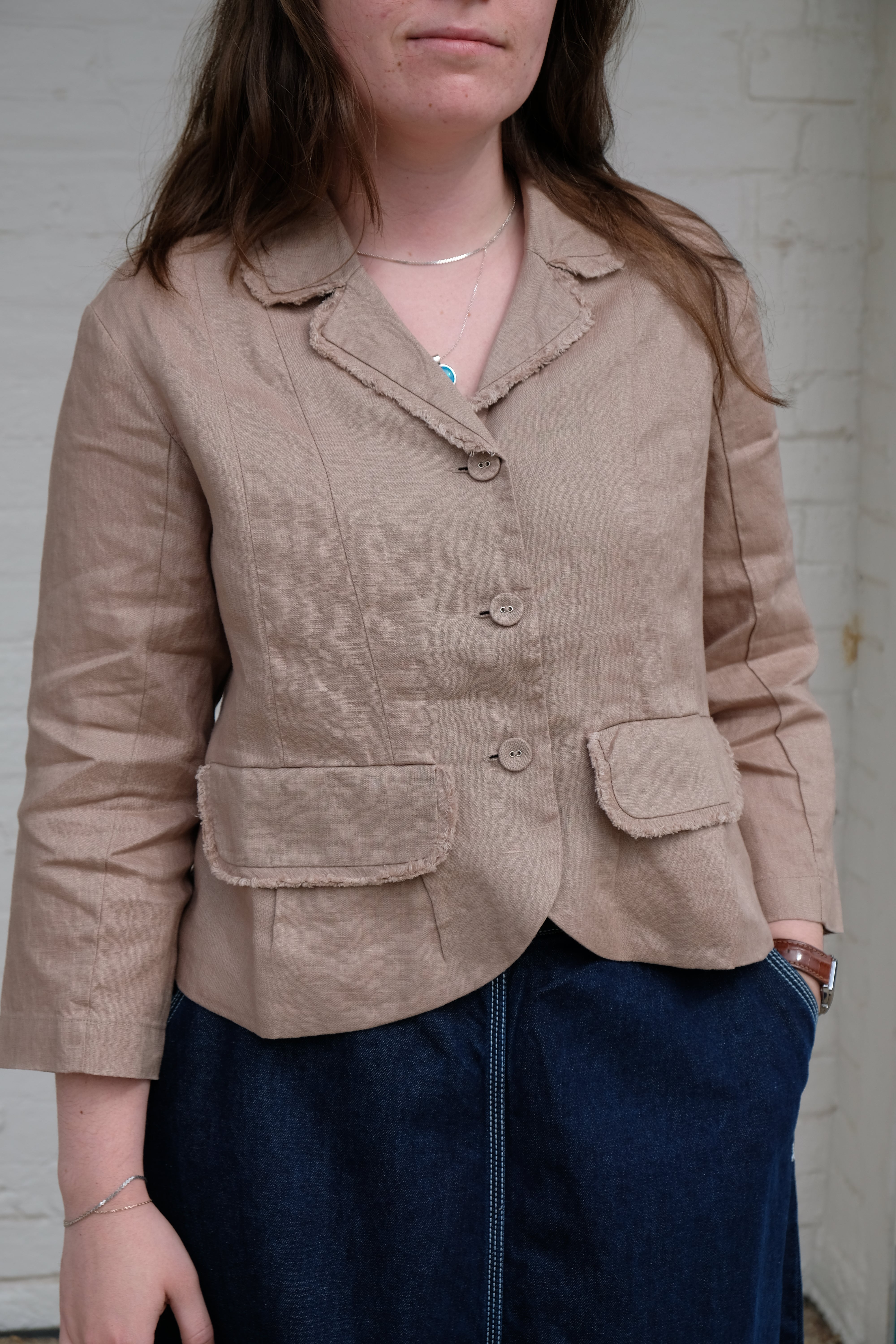 Ouna Jacket - Taupe Linen