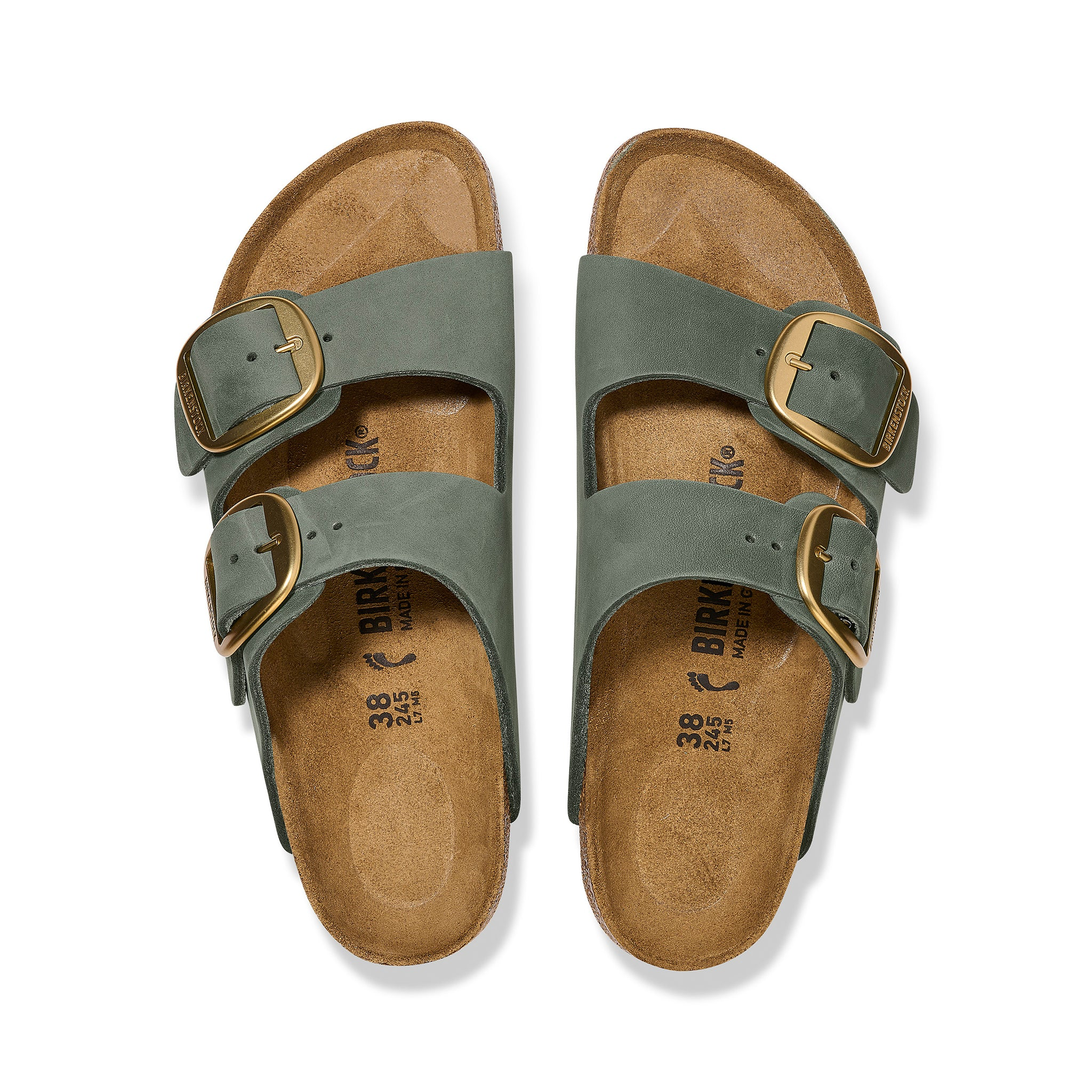Arizona Big Buckle Thyme Nubuck Leather