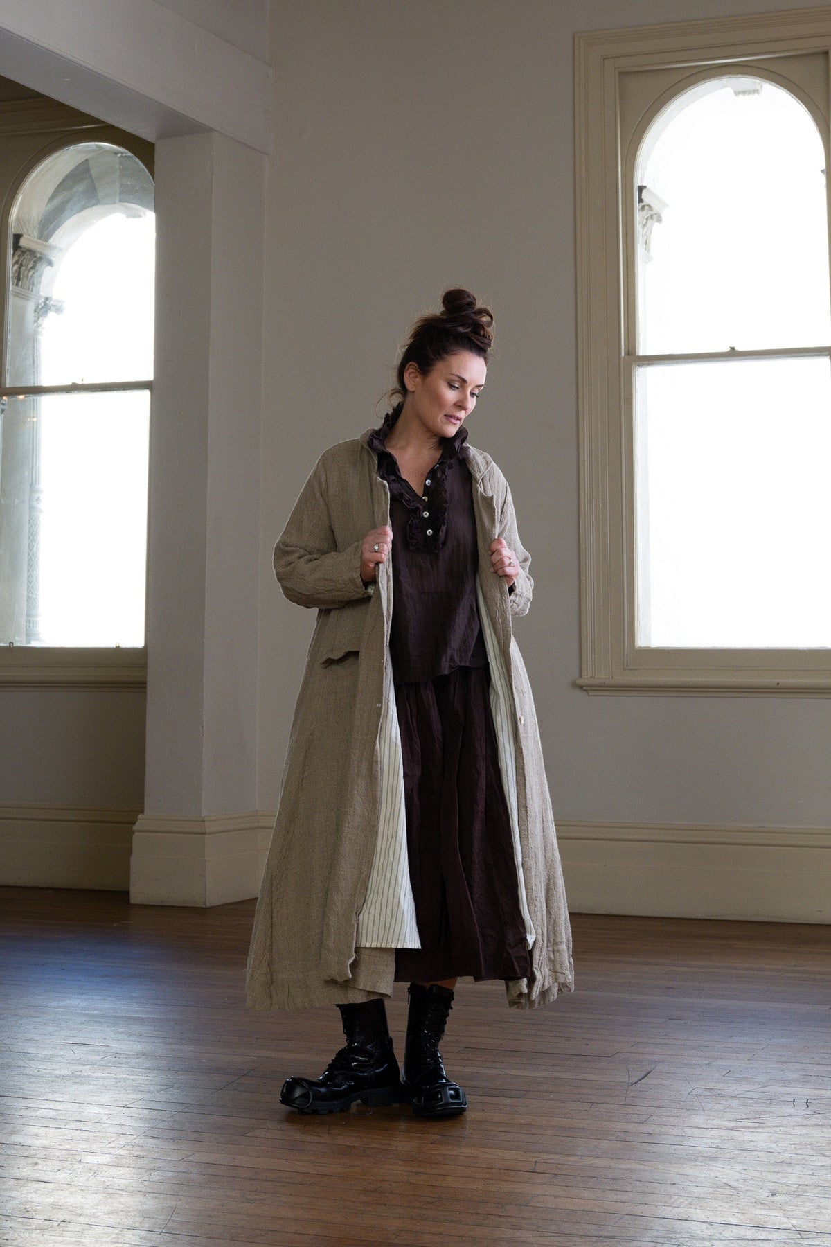 Olivier Coat - Raw Linen