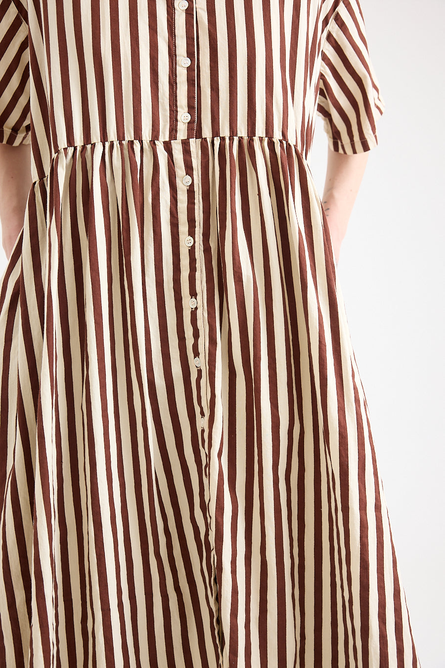 Alto Dress in Cotton Coco Stripe