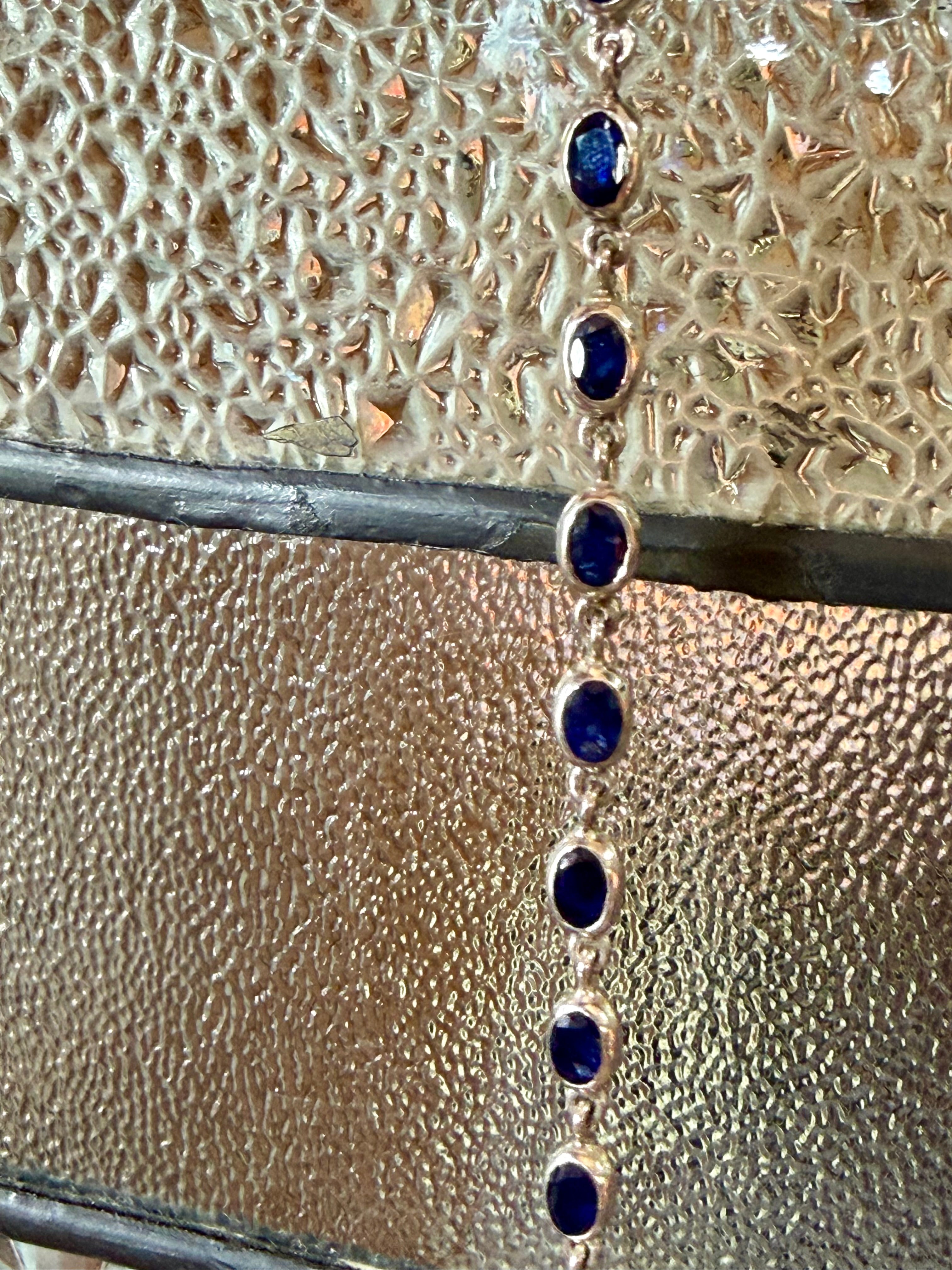Sapphire and silver bracelet