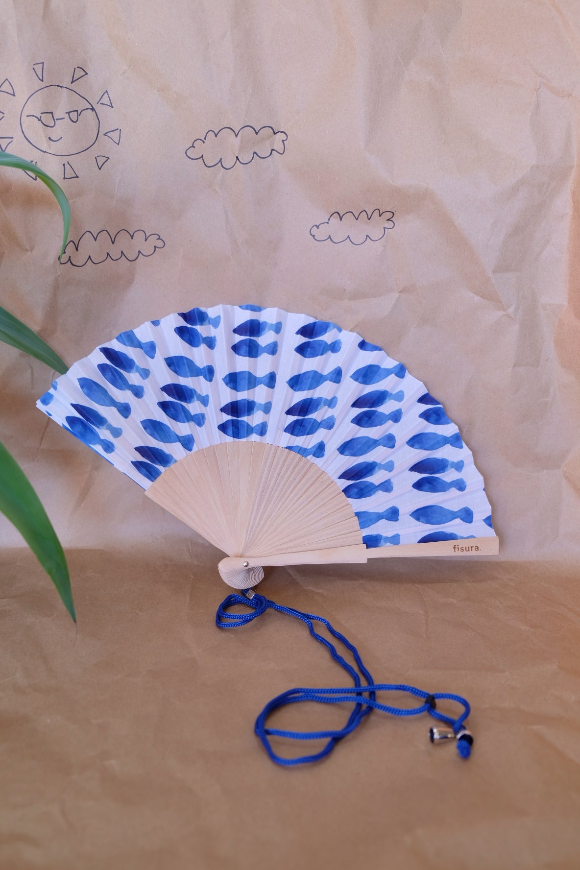 Folding Hand Fan - Fishes