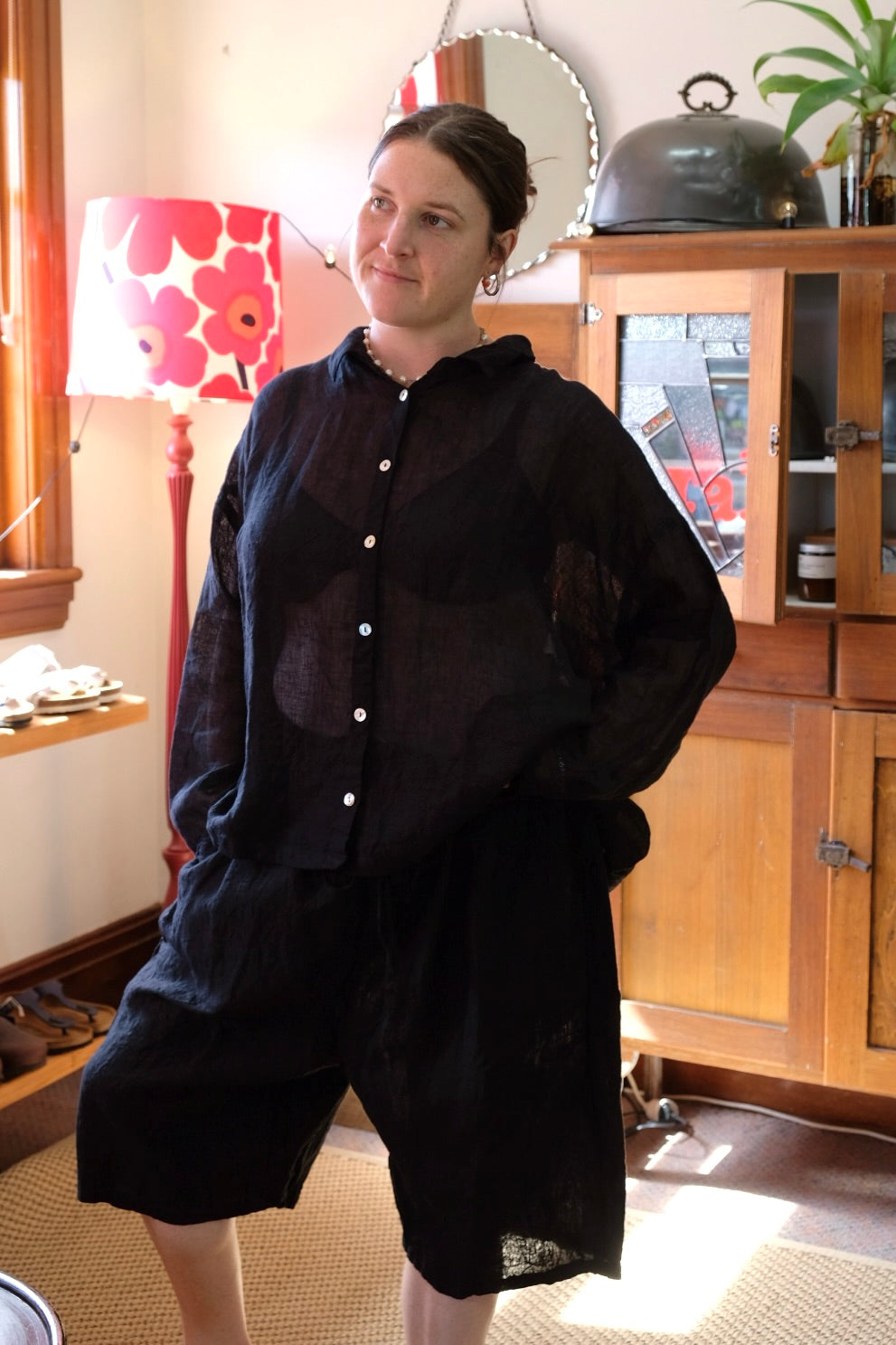 JAYA SHORTS - LINEN - Black