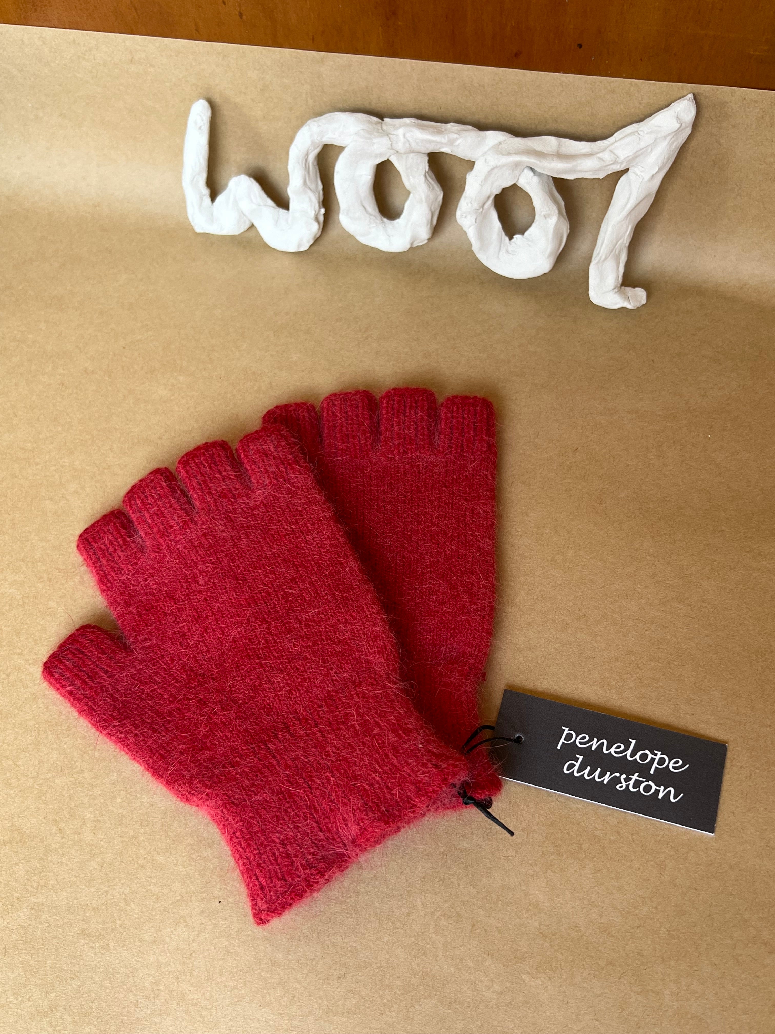 Angora/Lambswool Fingerless Gloves Small Length Cuff