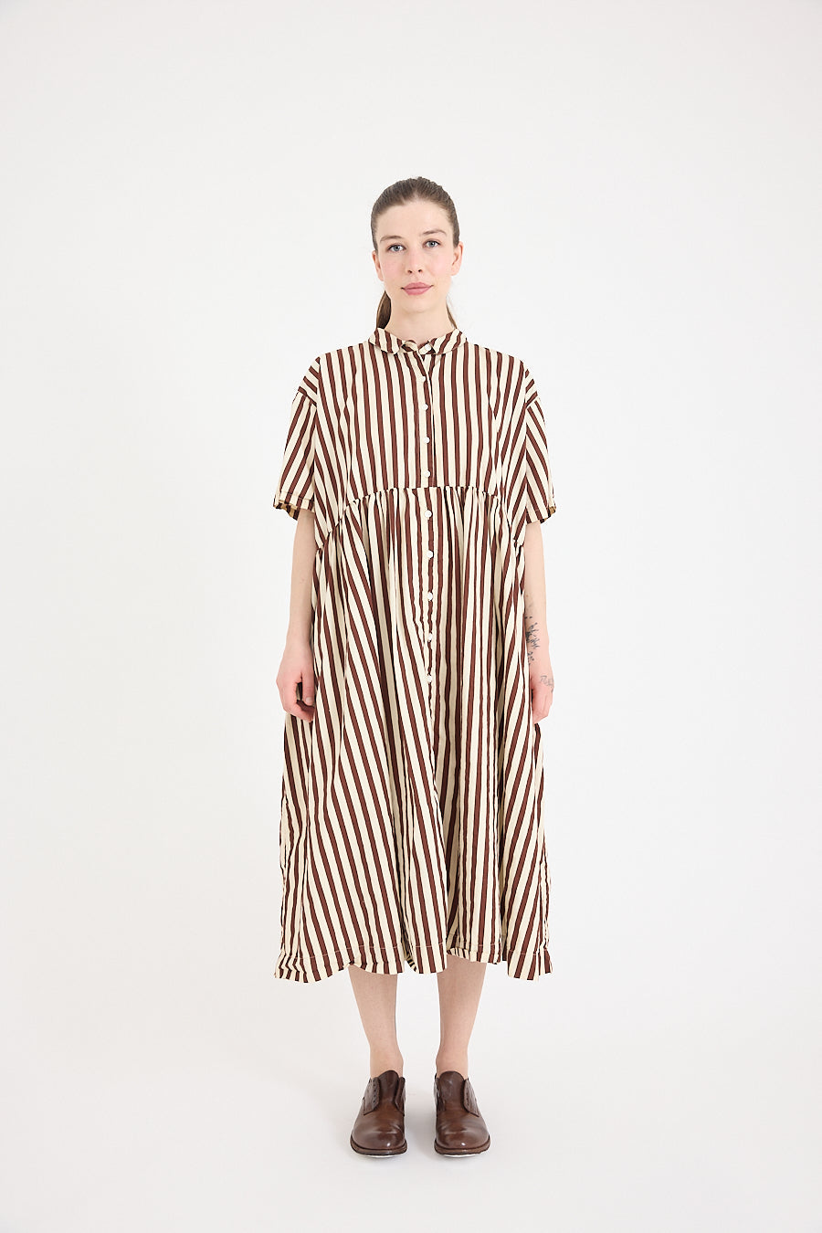 Alto Dress in Cotton Coco Stripe