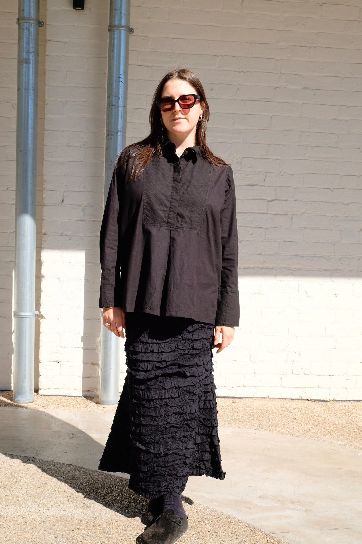Morticia Skirt - Cotton Twill - Black