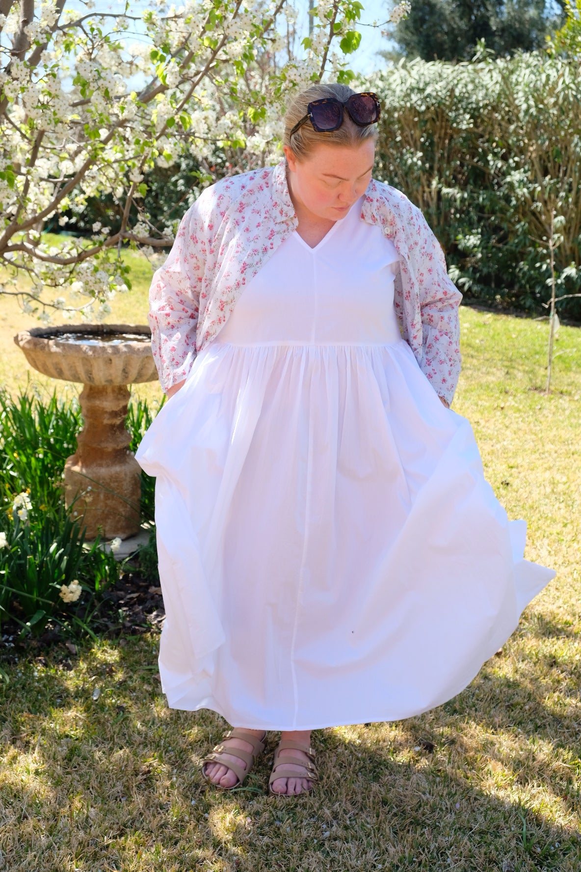 Flossie Dress Cotton Poplin - White