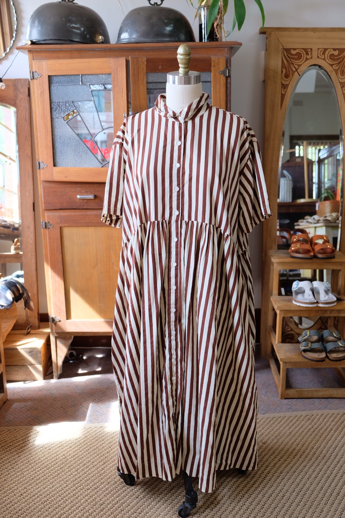 Alto Dress in Cotton Coco Stripe