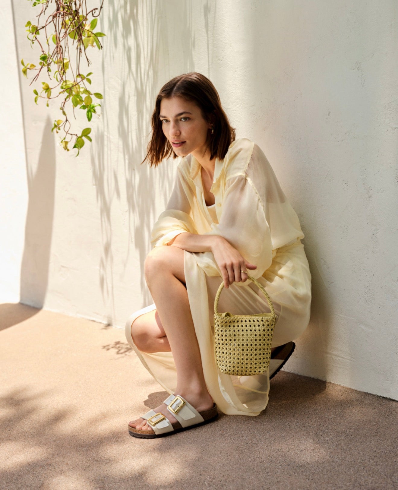 Sydney Cushion Buckle Graceful Pearl White Birko-Flor