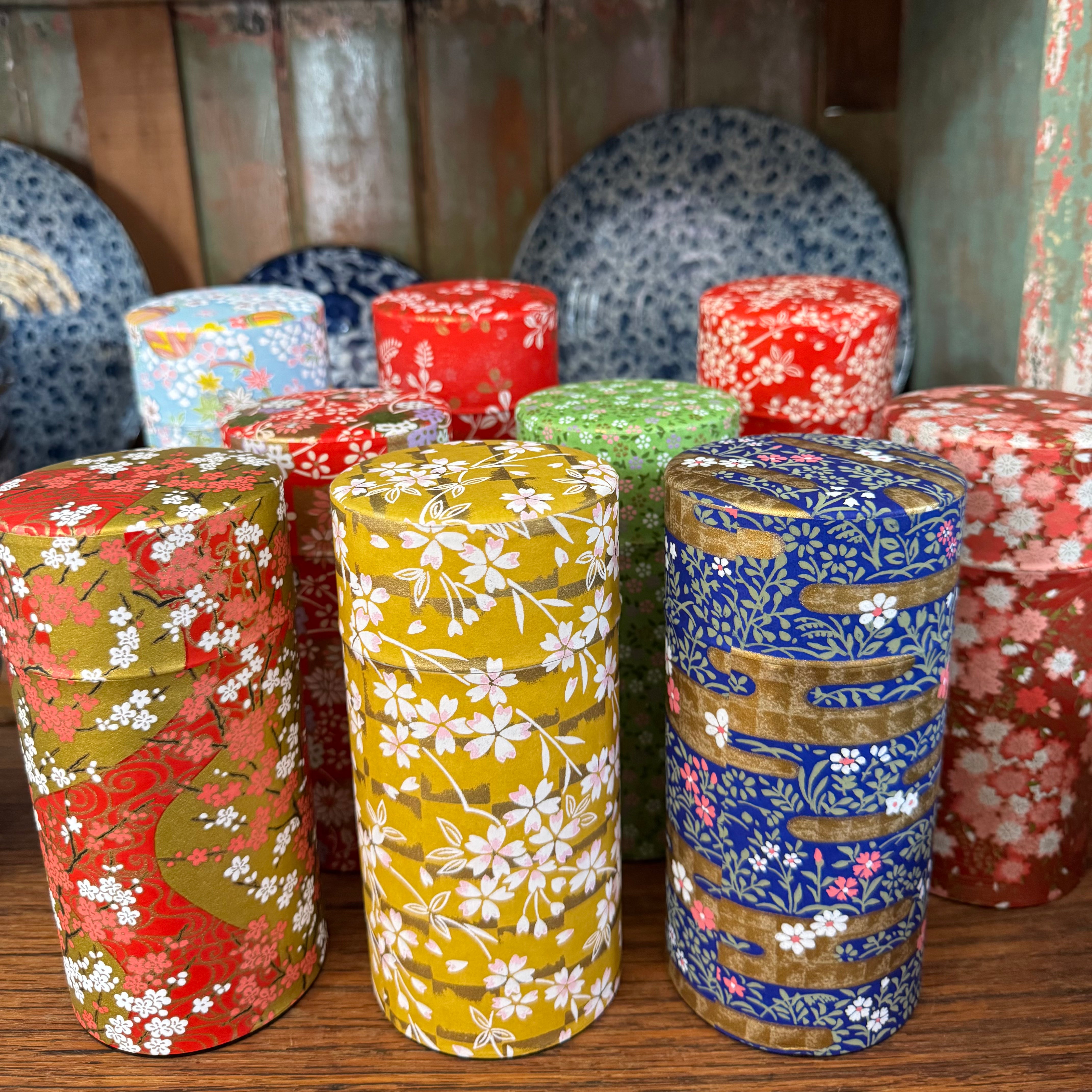 Washi Japanese Tea Canister