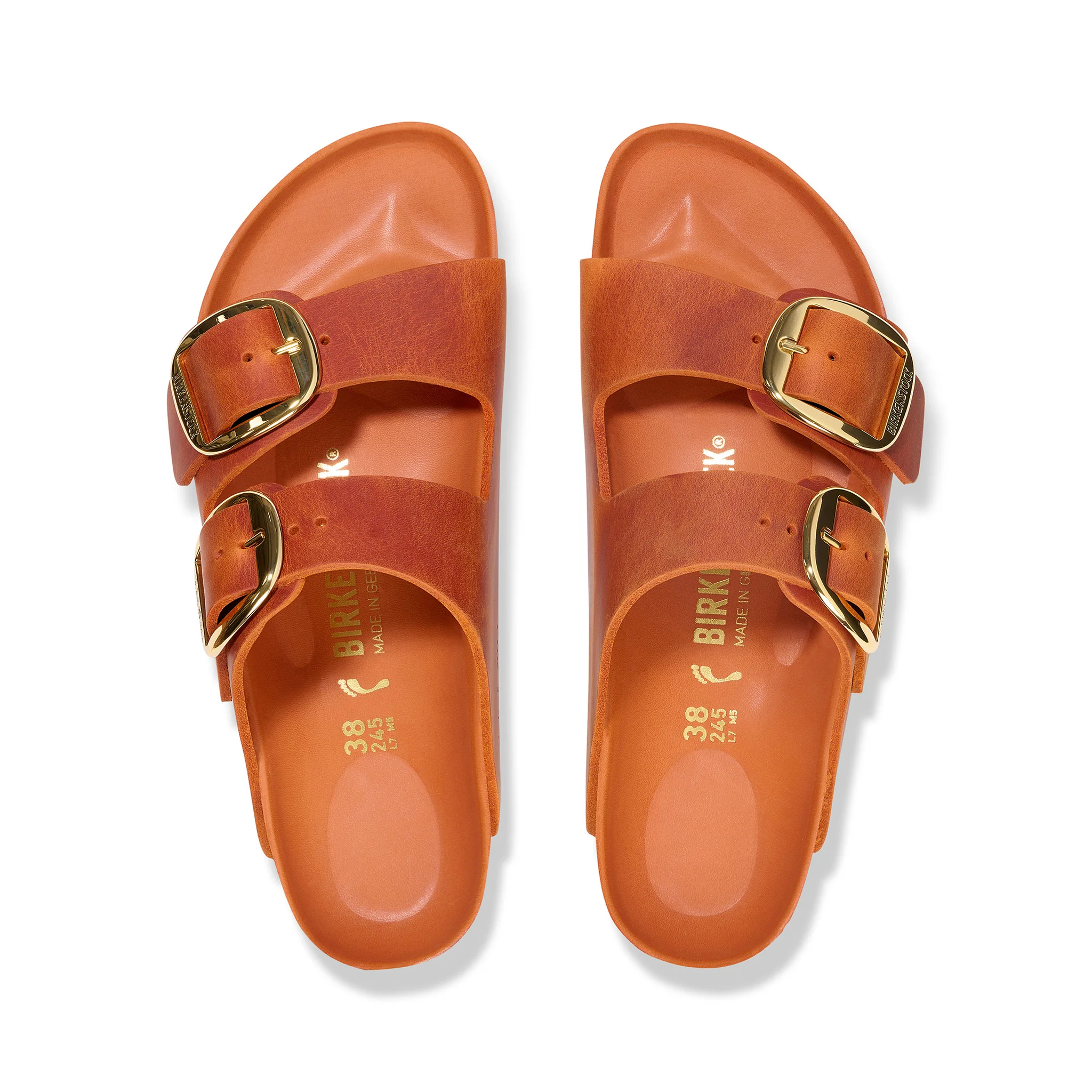 Arizona big buckle oiled leather - burnt orange