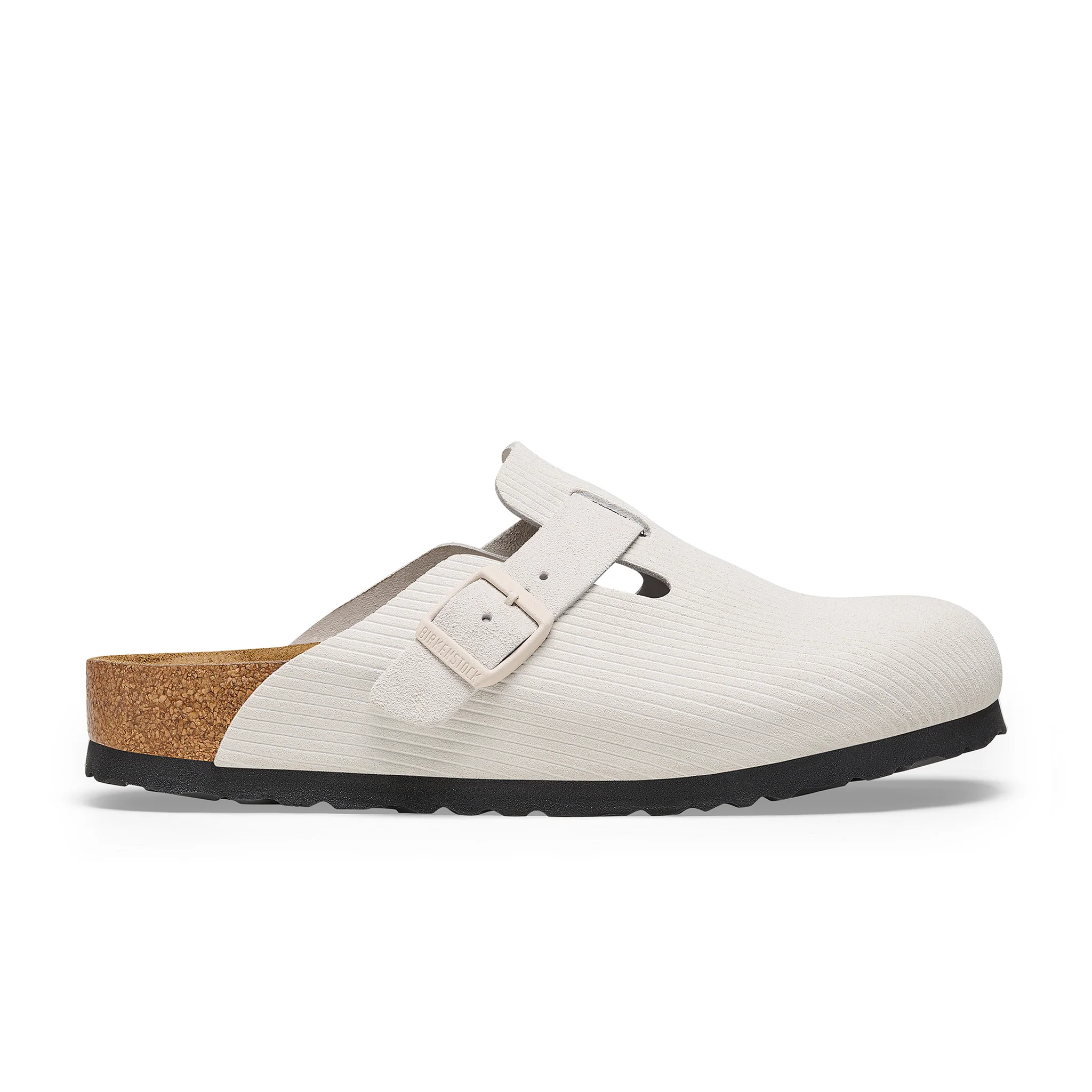 Boston Antique White Embossed Suede Leather