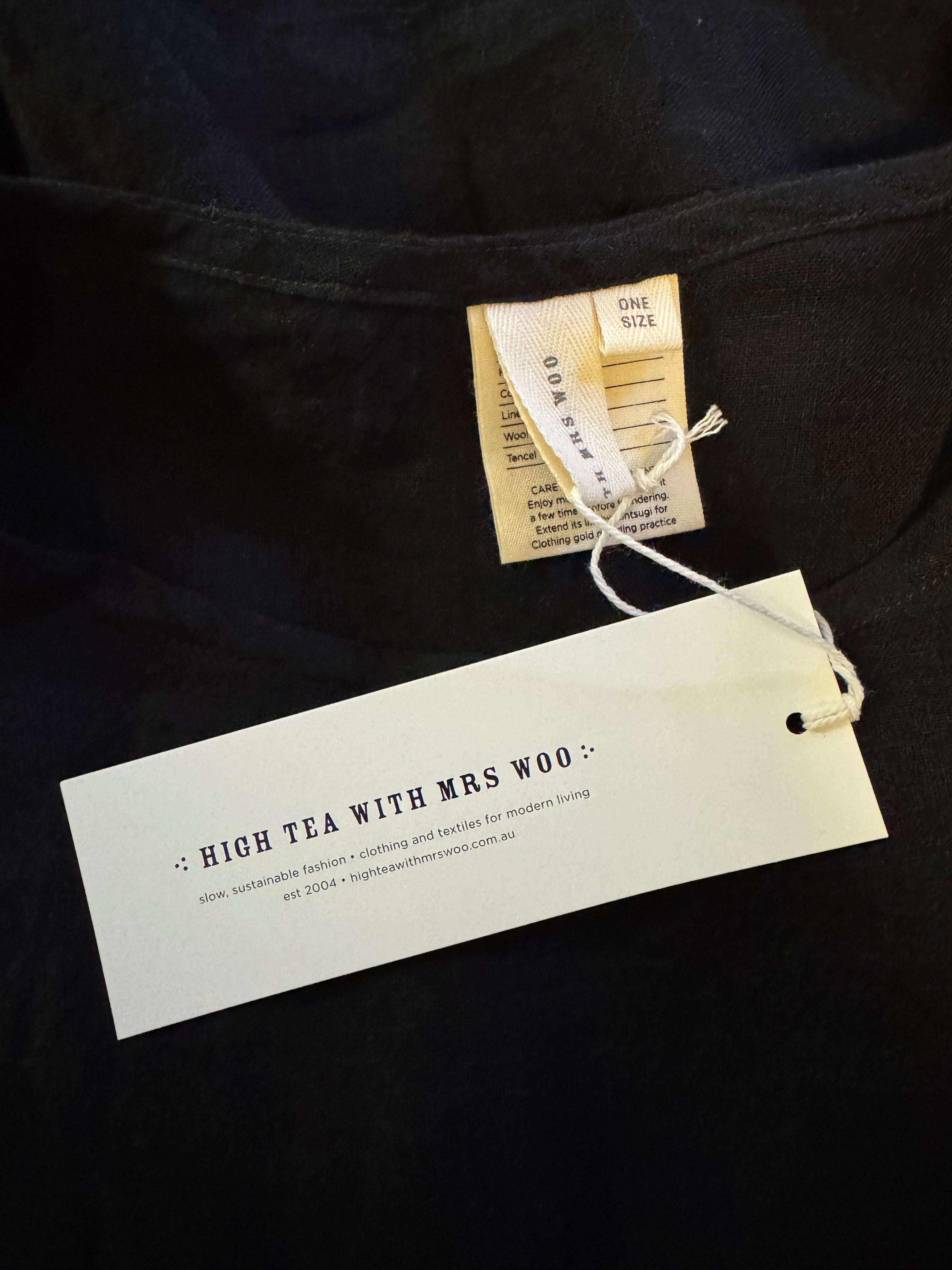 Pre-loved Eclipse Crop linen top - black
