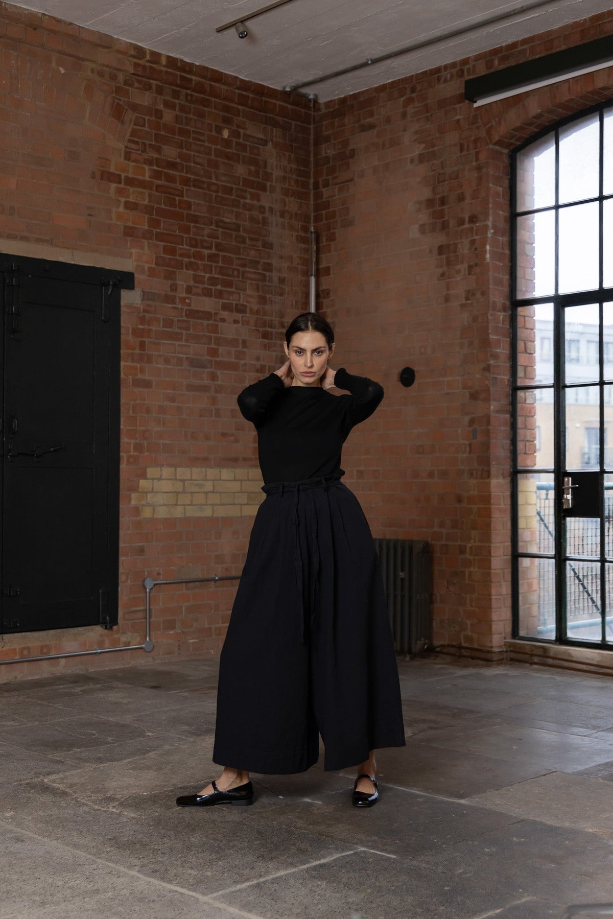 Harriet Trouser - Cotton Poplin - Black