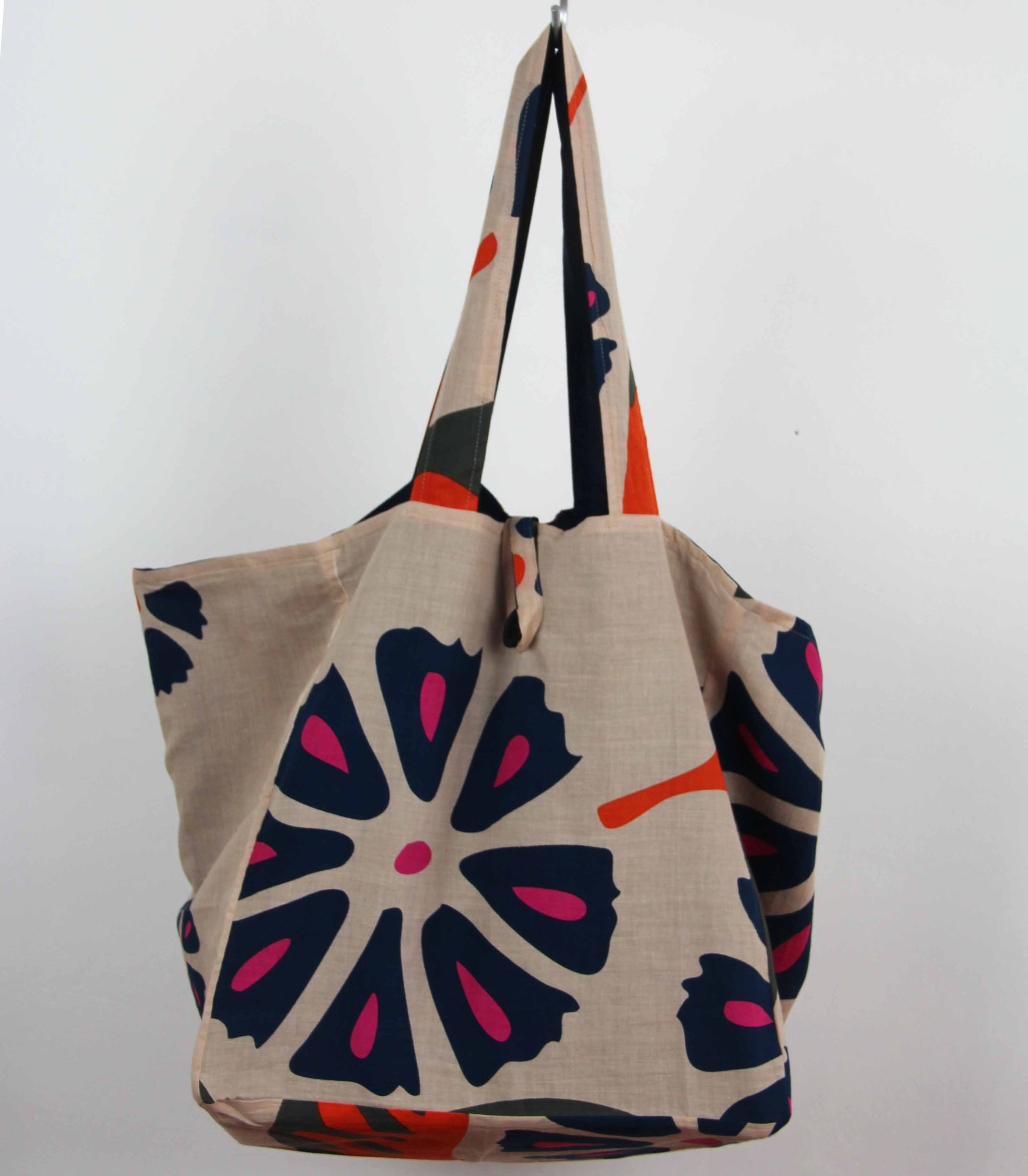 Upcycled Cotton Tote Bag Ecuador Orange