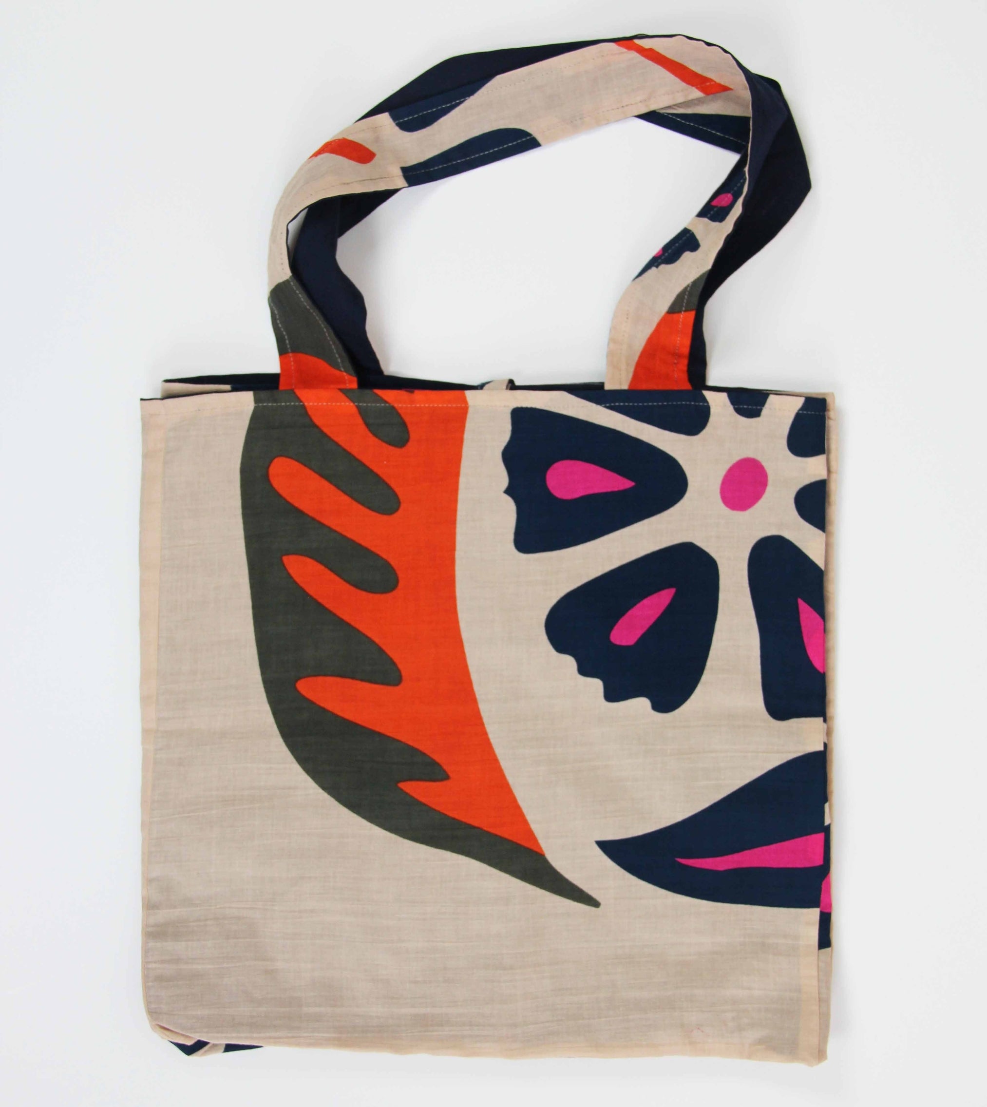 Upcycled Cotton Tote Bag Ecuador Orange