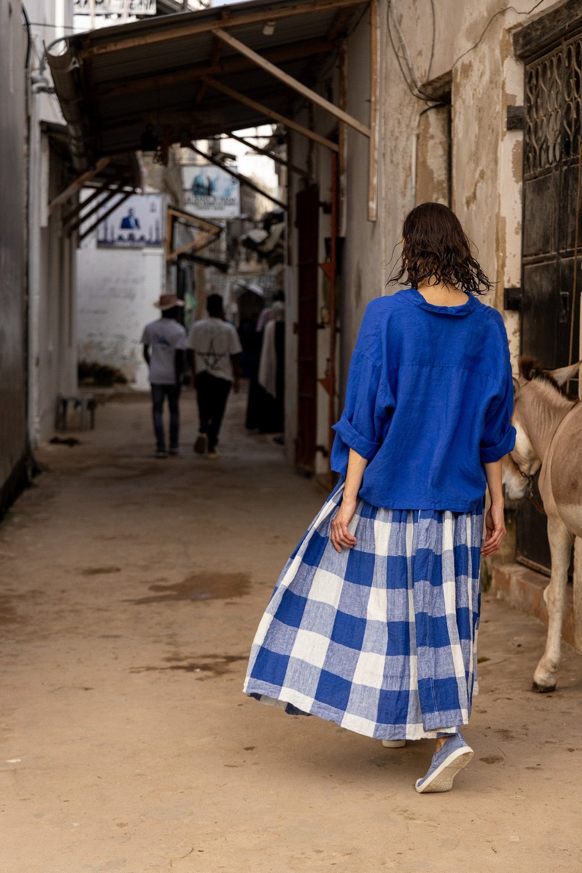 MOYO SHIRT - LINEN - cobalt