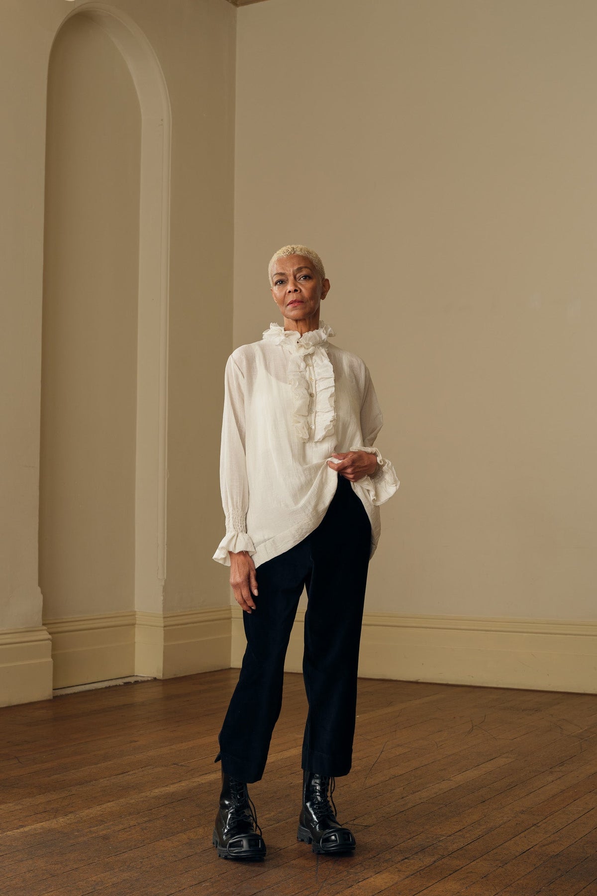 Ophélie Pant - Cotton Velvet black