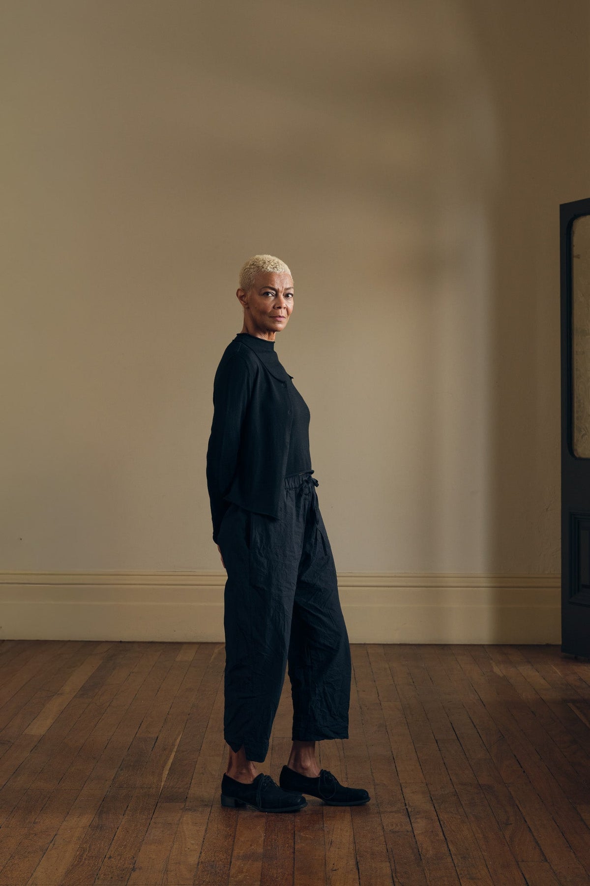 Bellamy Pant - Paper Cotton black