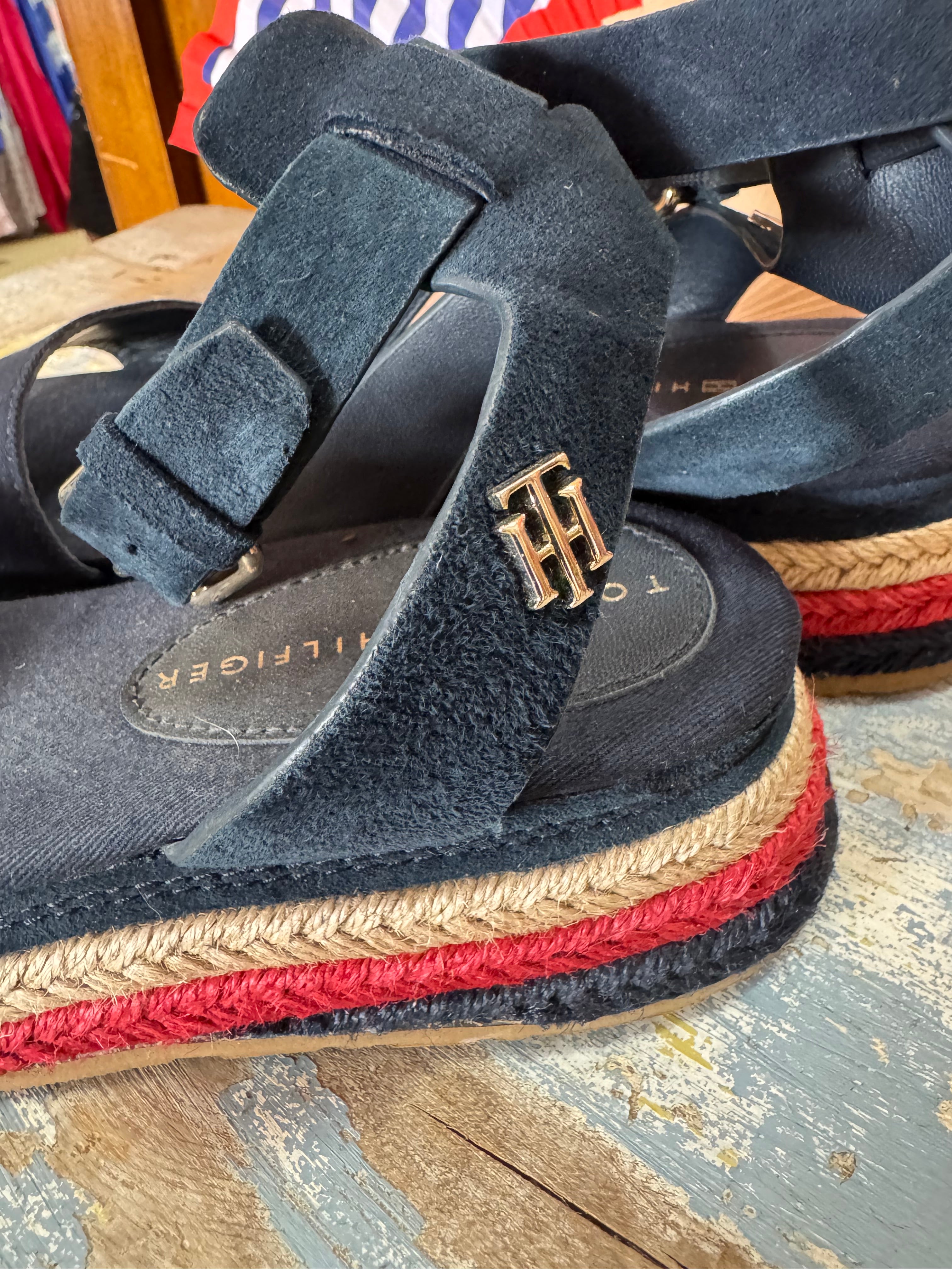 Pre-loved Tommy Hilfiger strap-detail espadrilles