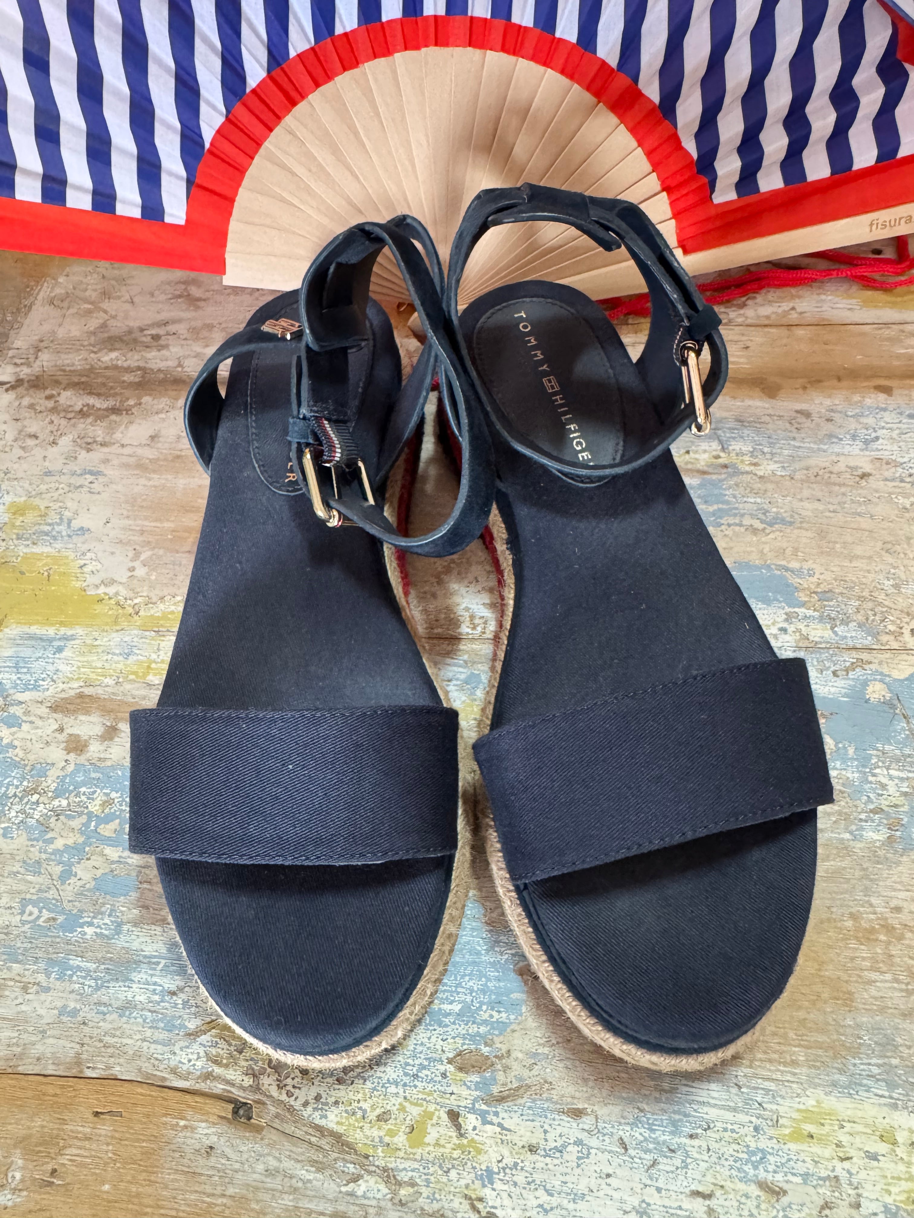 Pre-loved Tommy Hilfiger strap-detail espadrilles