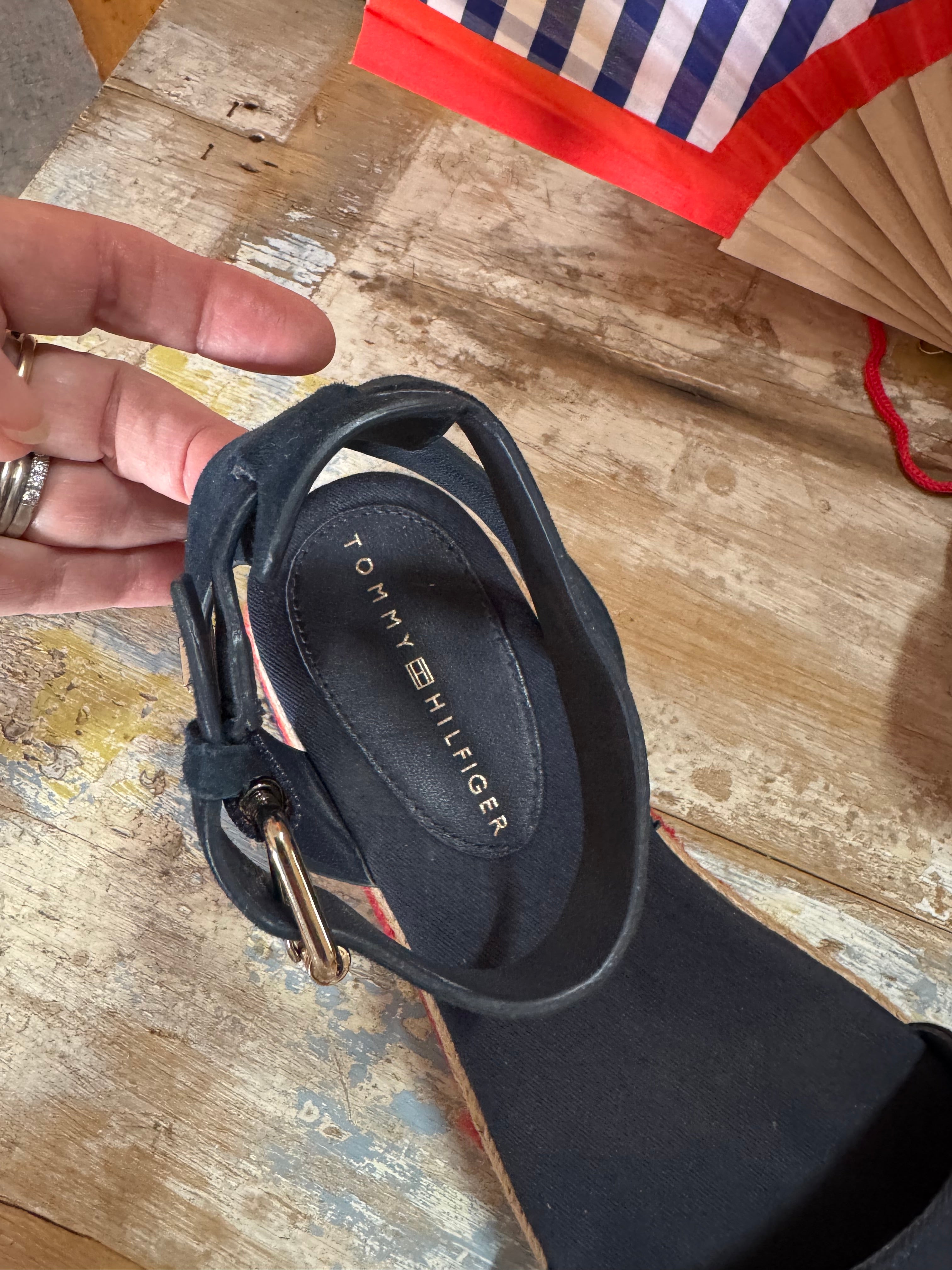 Pre-loved Tommy Hilfiger strap-detail espadrilles