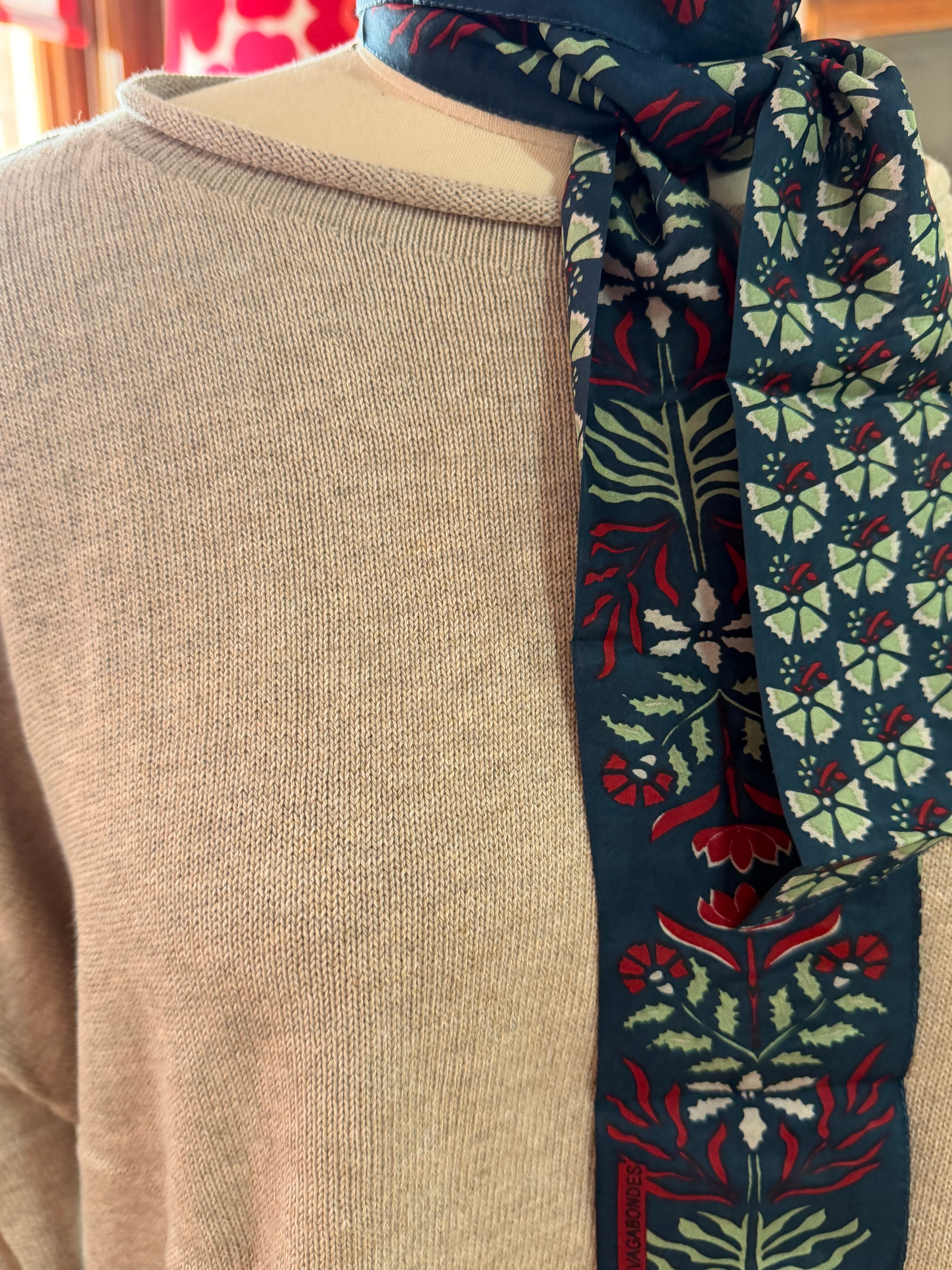 organic cotton curled edge knit - fawn