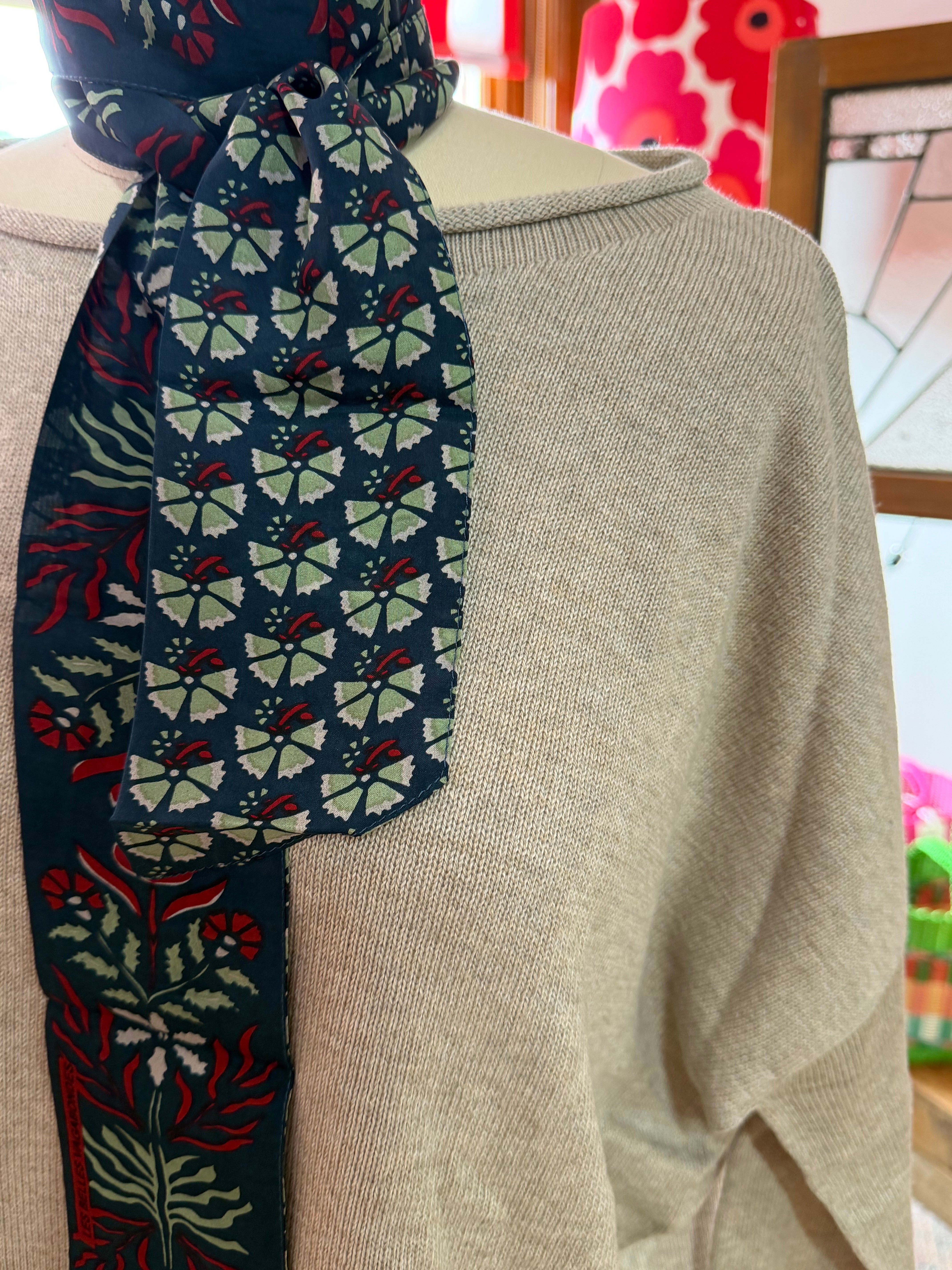 organic cotton curled edge knit - fawn