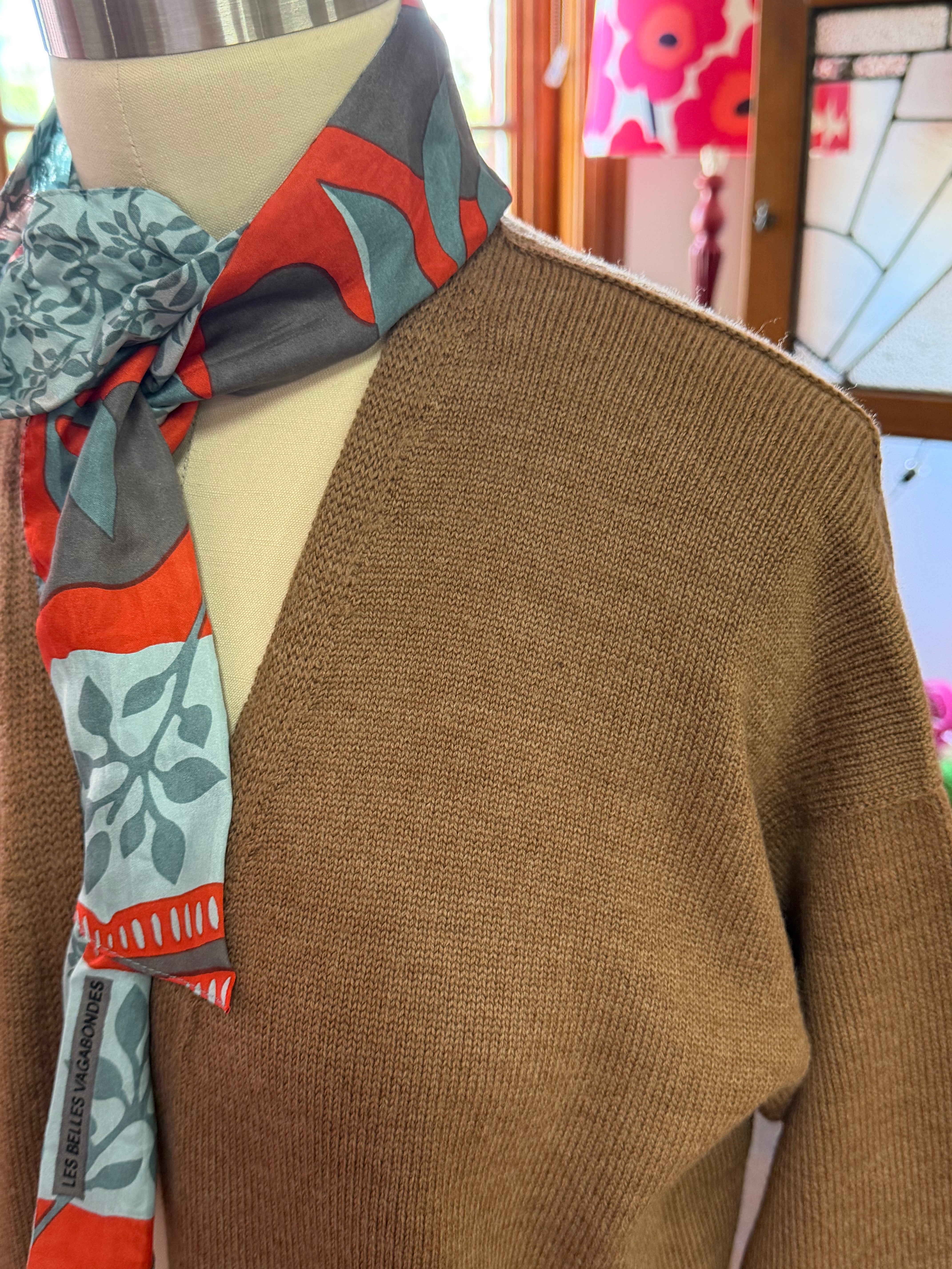 Loni merino wool long cardigan - coffee