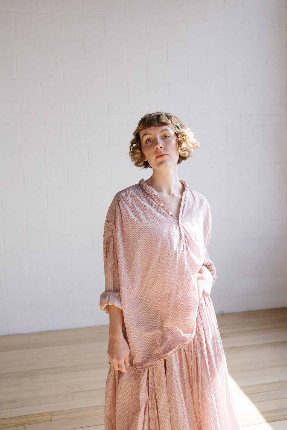 Pre-loved Hill Shirt Cotton Voile - Candy Stripe