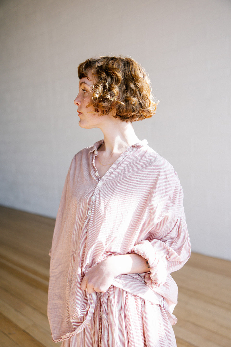 Pre-loved Hill Shirt Cotton Voile - Candy Stripe