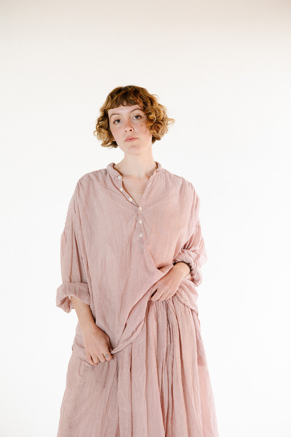 Pre-loved Hill Shirt Cotton Voile - Candy Stripe
