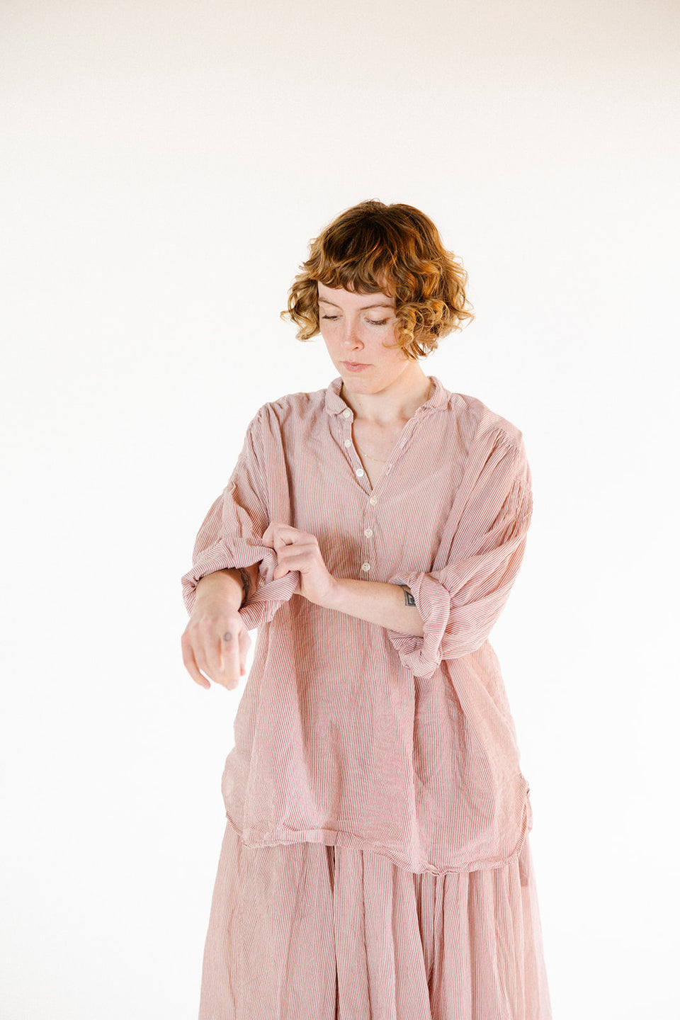 Pre-loved Hill Shirt Cotton Voile - Candy Stripe