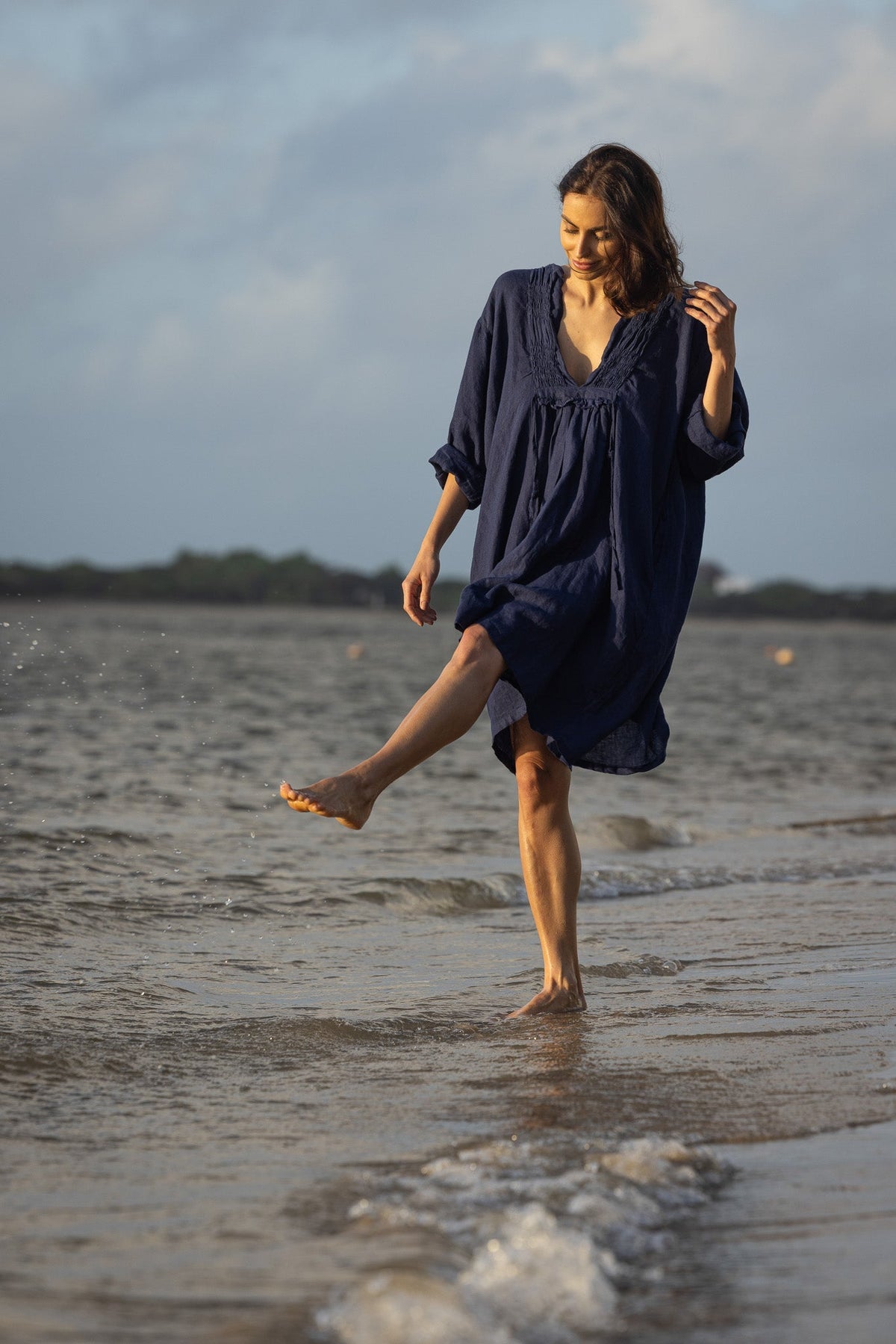 Nzuri Tunic - Linen - Indigo