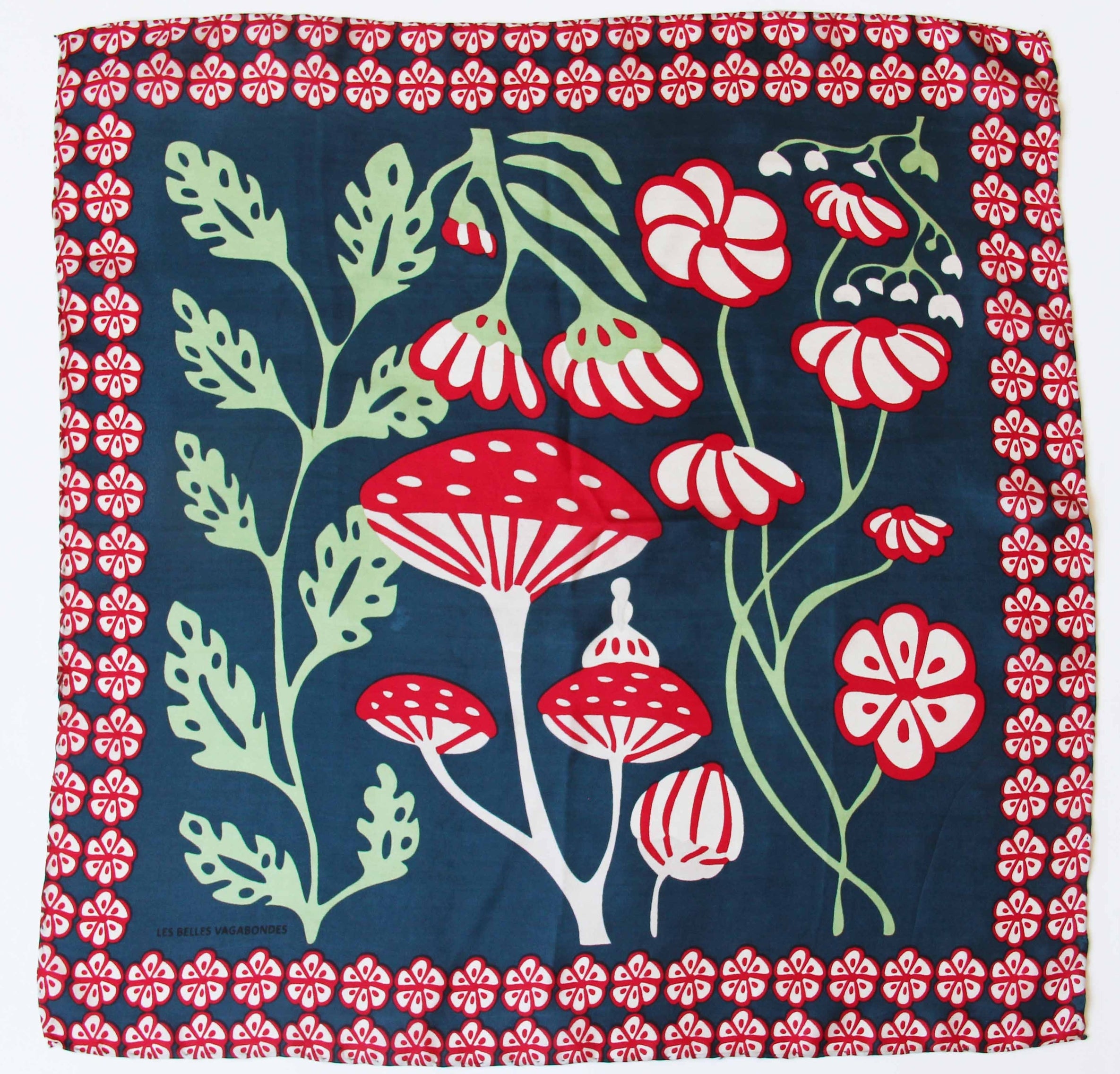 Silk scarf - Alice Marine Navy