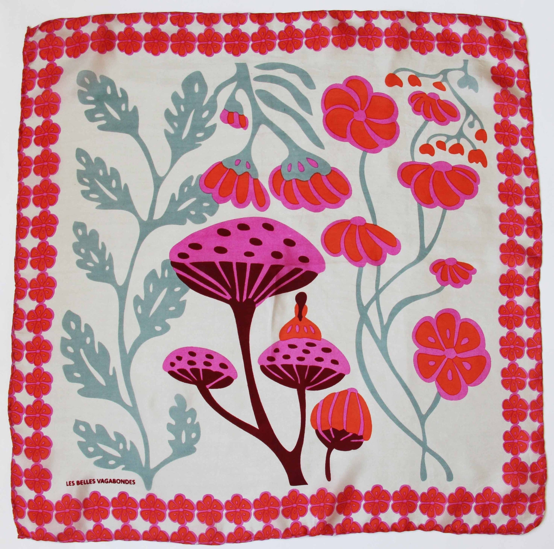 Silk scarf - Alice Orange