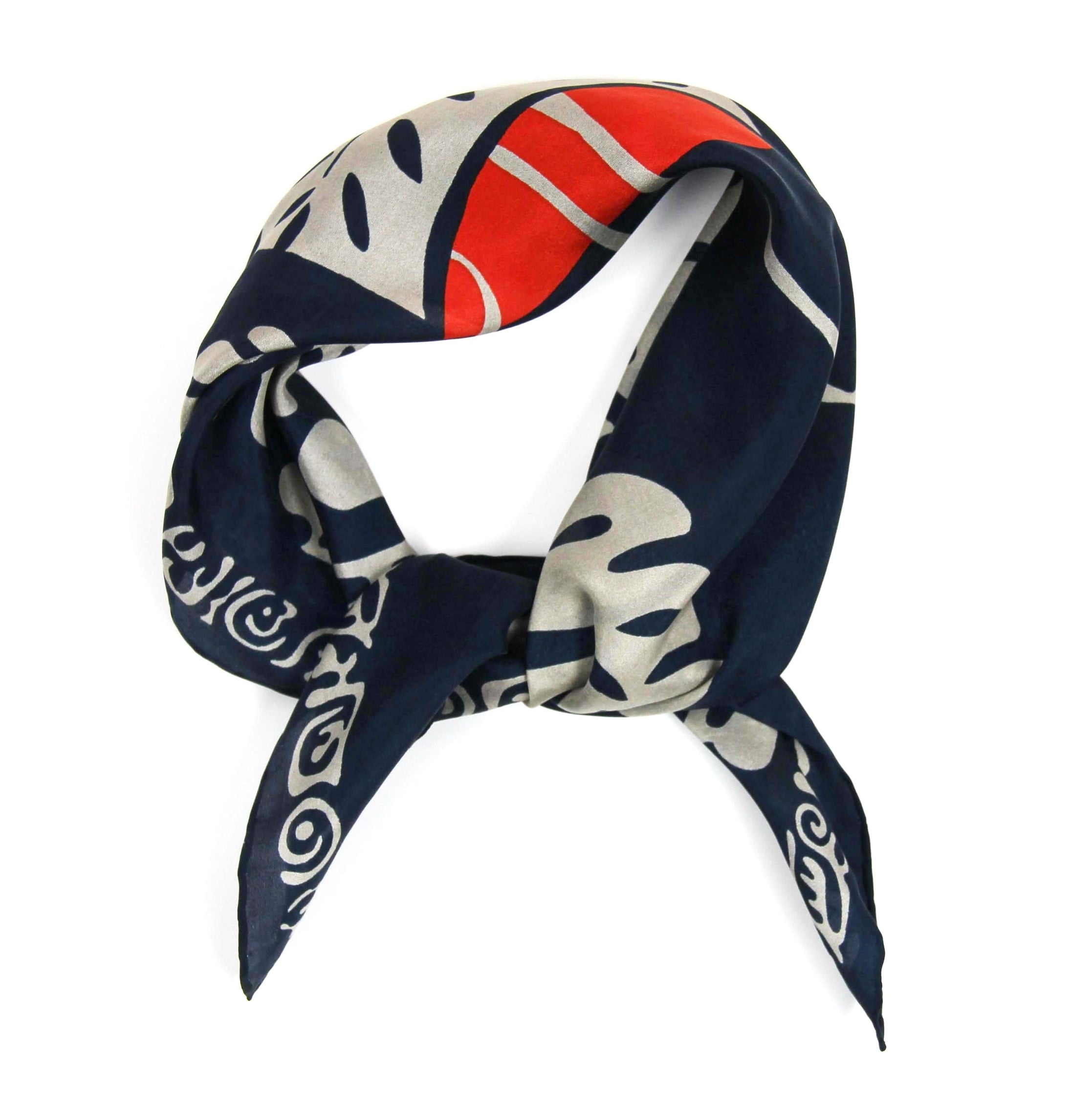Silk scarf - Marine Arum