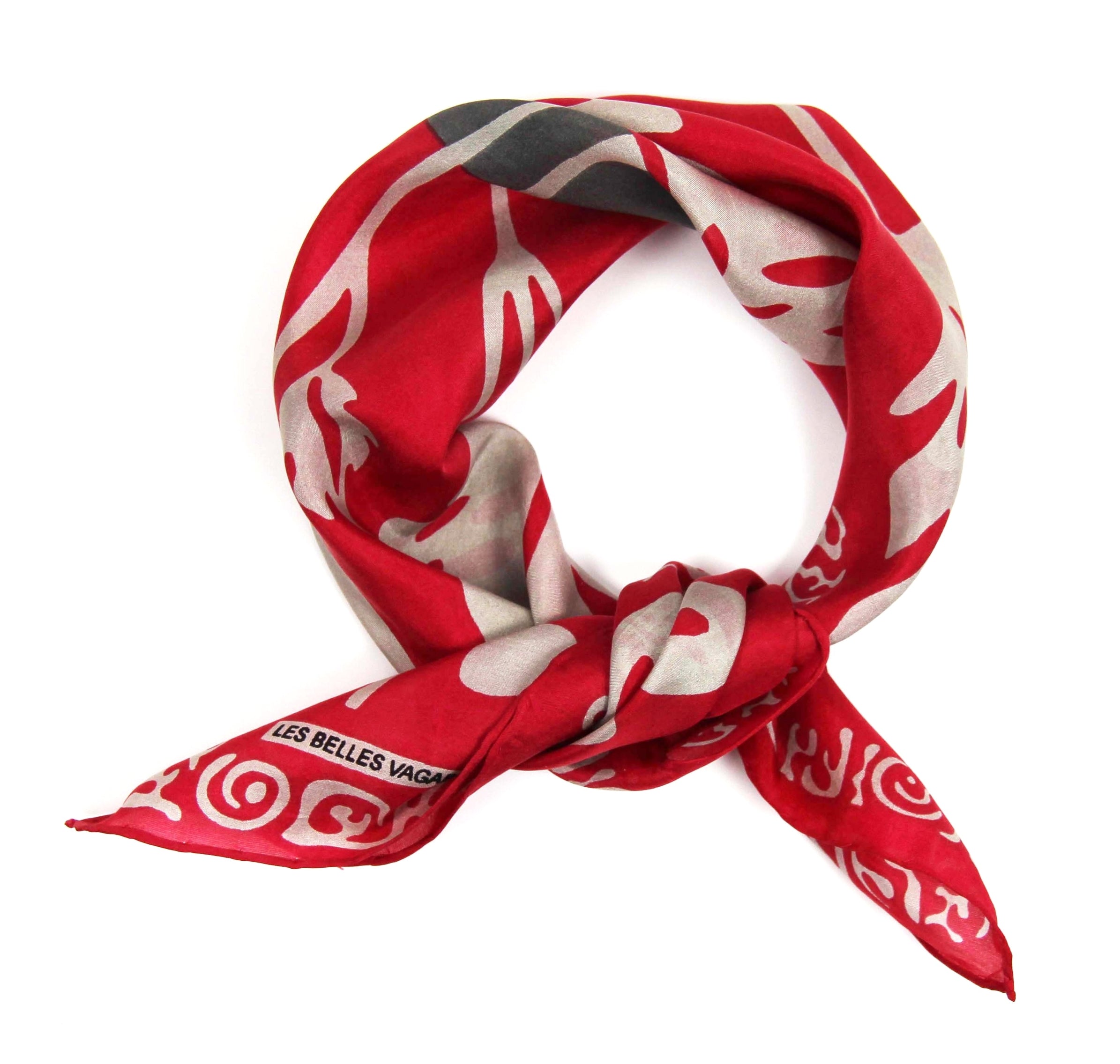 Silk scarf - Red Arum